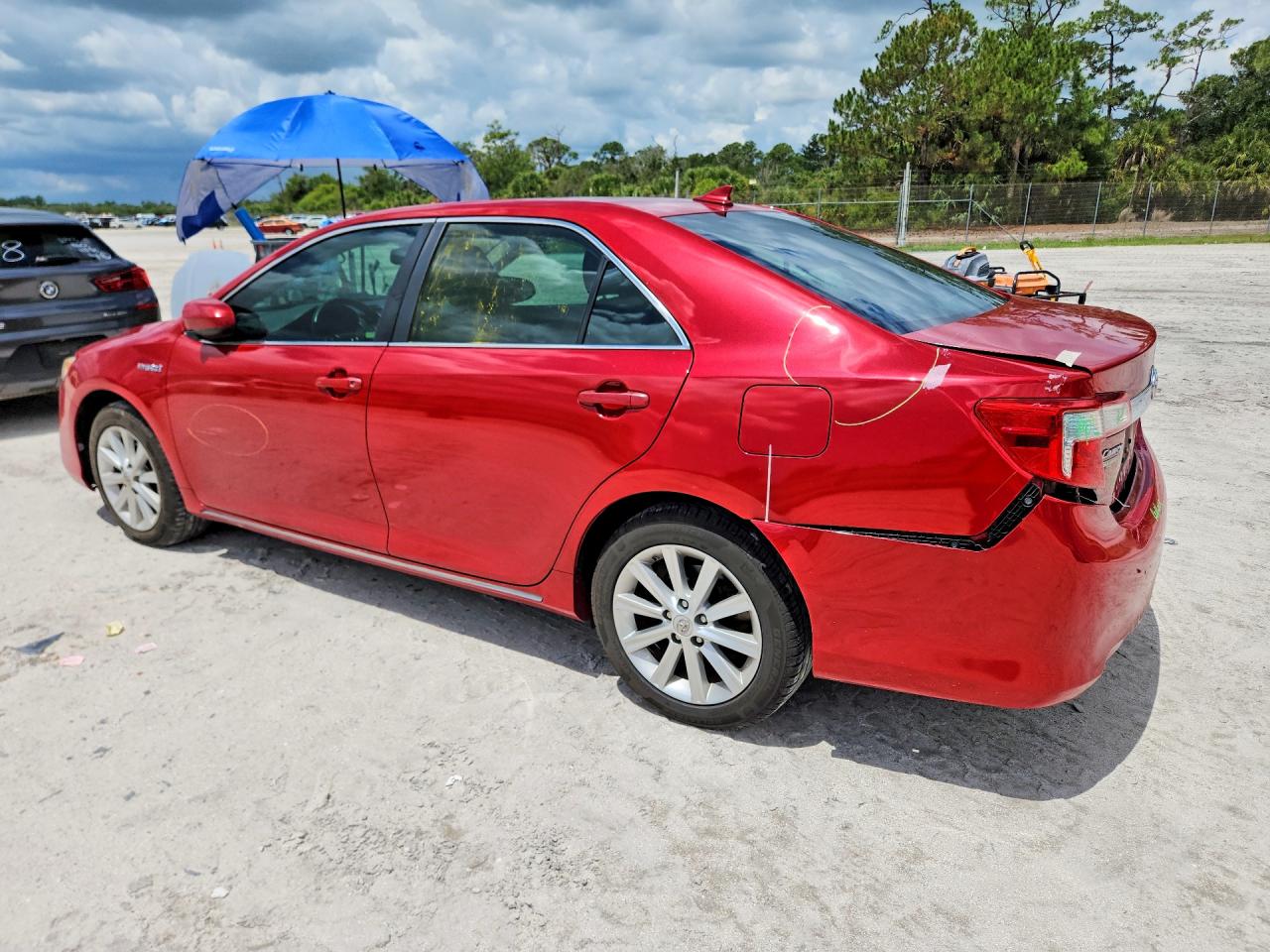 2013 Toyota Camry Hybrid Xle Red vin: 4T1BD1FK2DU072291