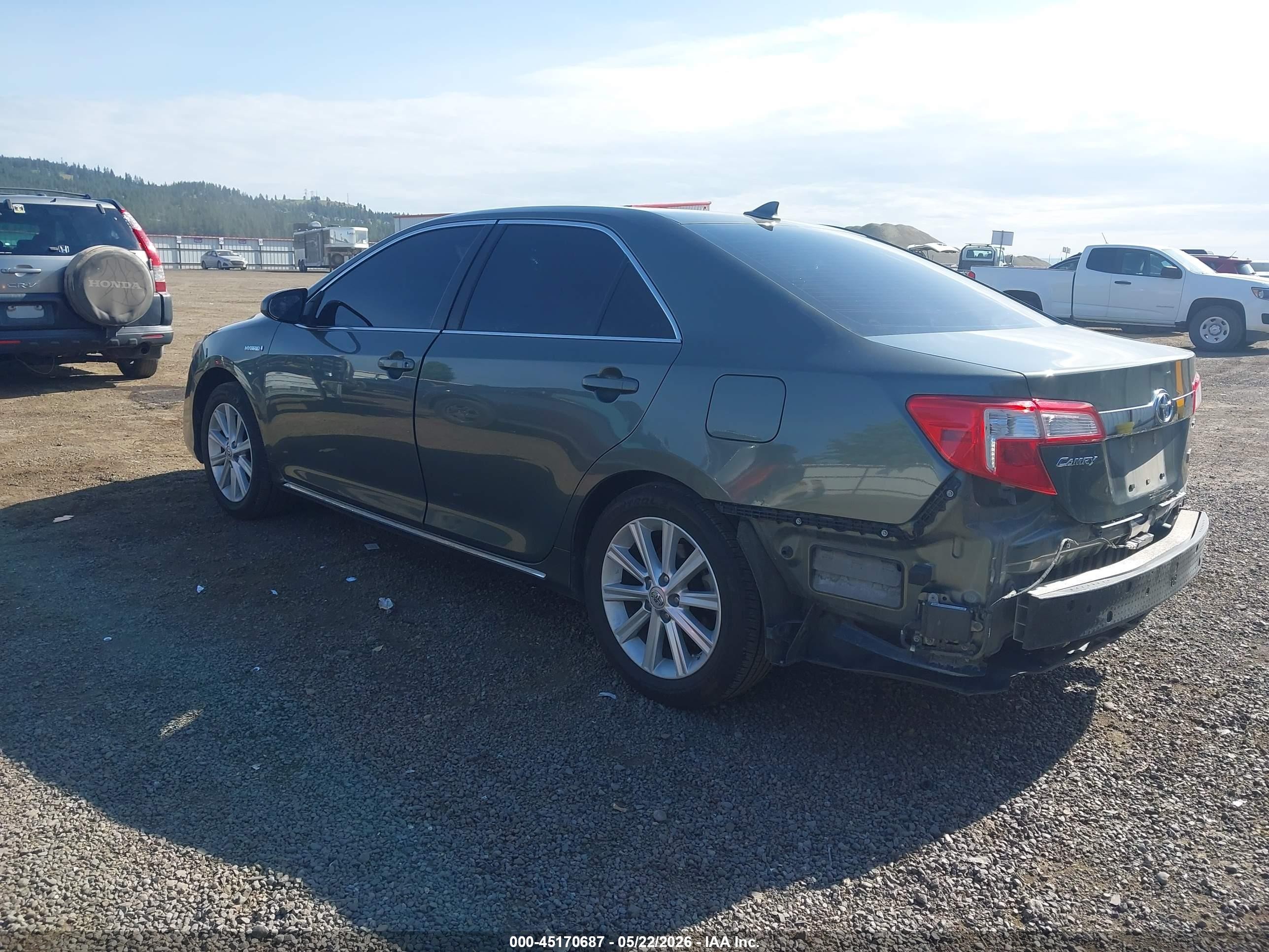 2013 Toyota Camry Hybrid Xle Зеленый vin: 4T1BD1FK2DU073280