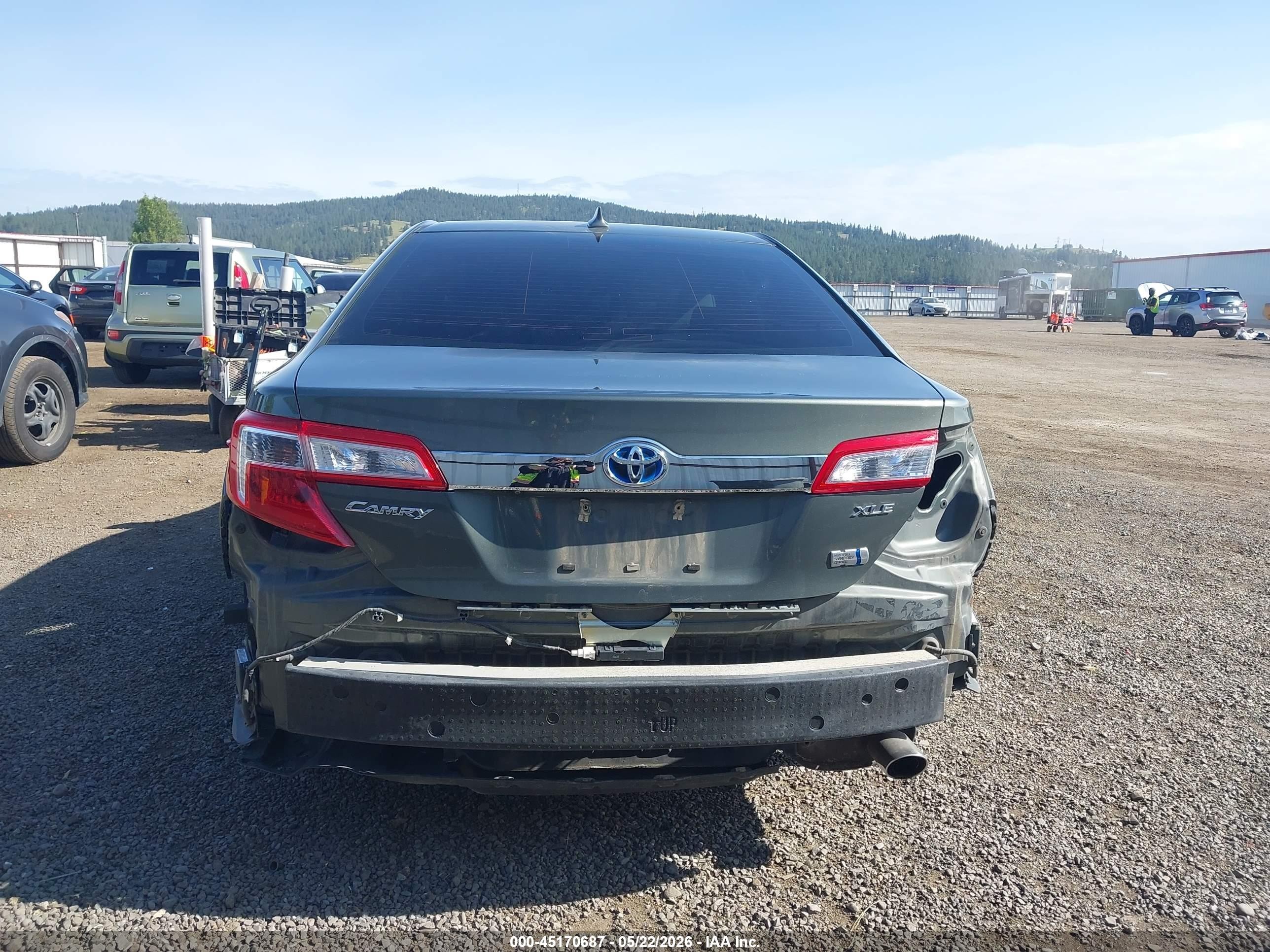 2013 Toyota Camry Hybrid Xle Зеленый vin: 4T1BD1FK2DU073280