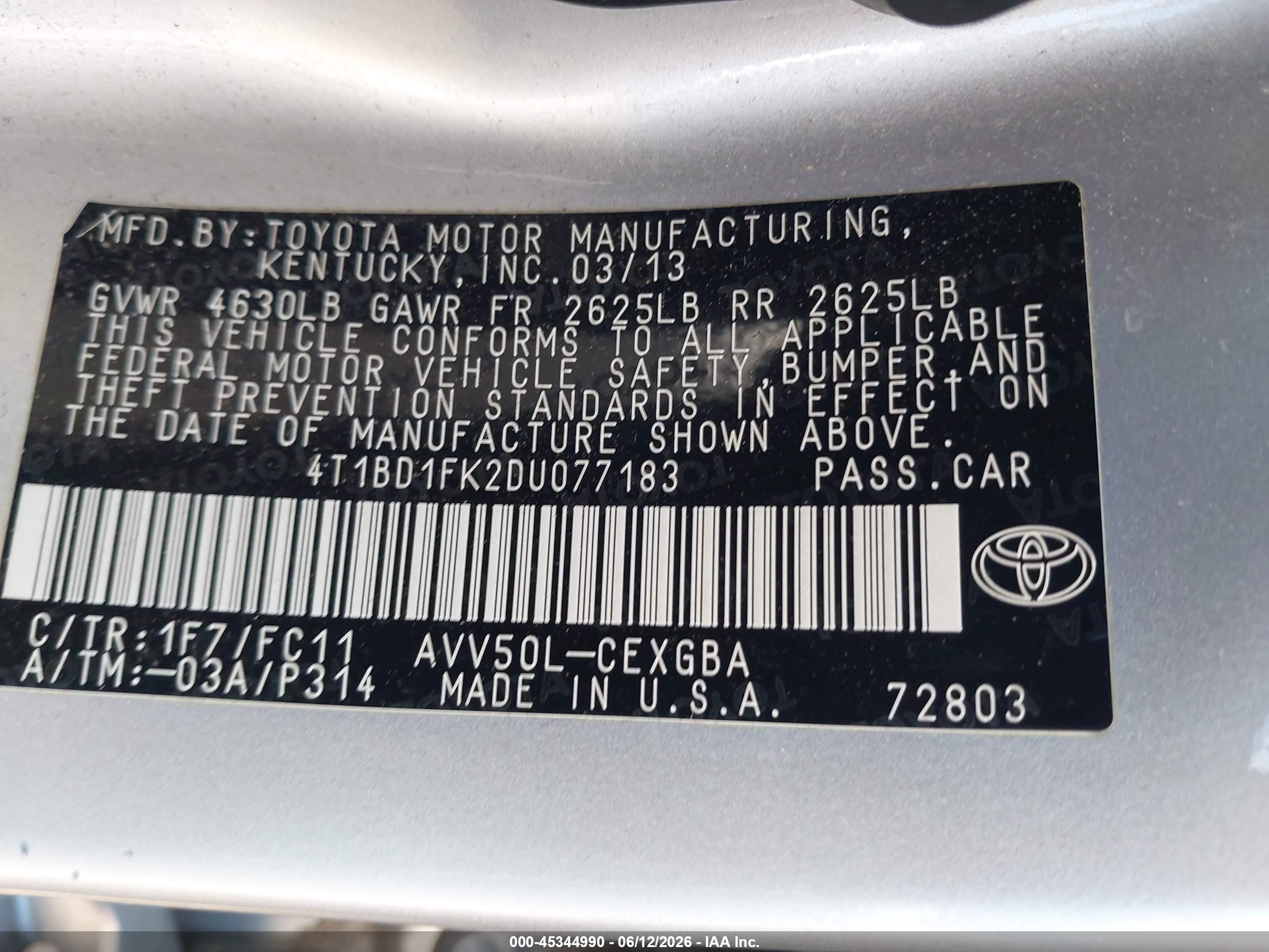 2013 Toyota Camry Hybrid Xle Silver vin: 4T1BD1FK2DU077183