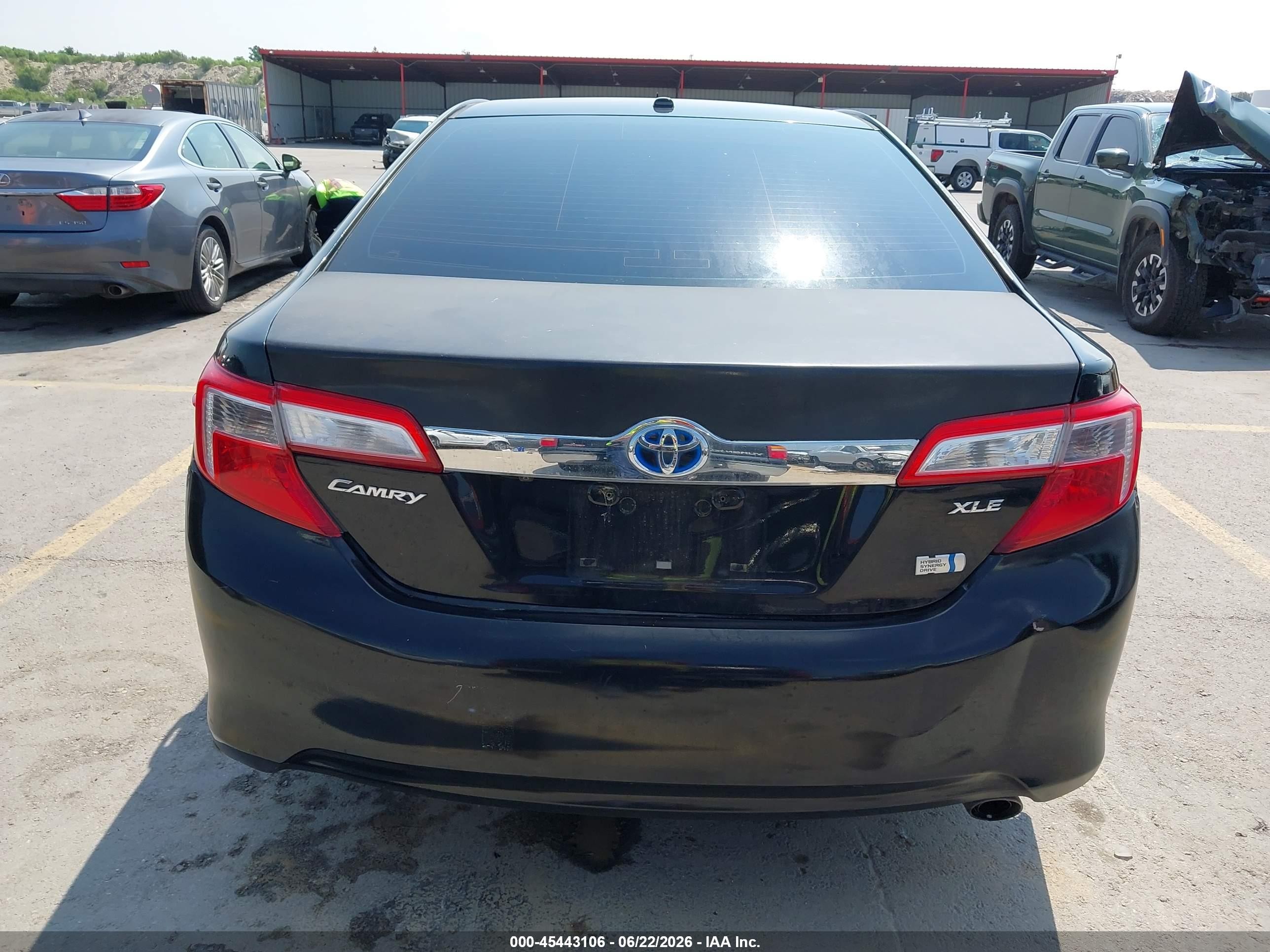 2013 Toyota Camry Hybrid Le/xle Black vin: 4T1BD1FK2DU079970