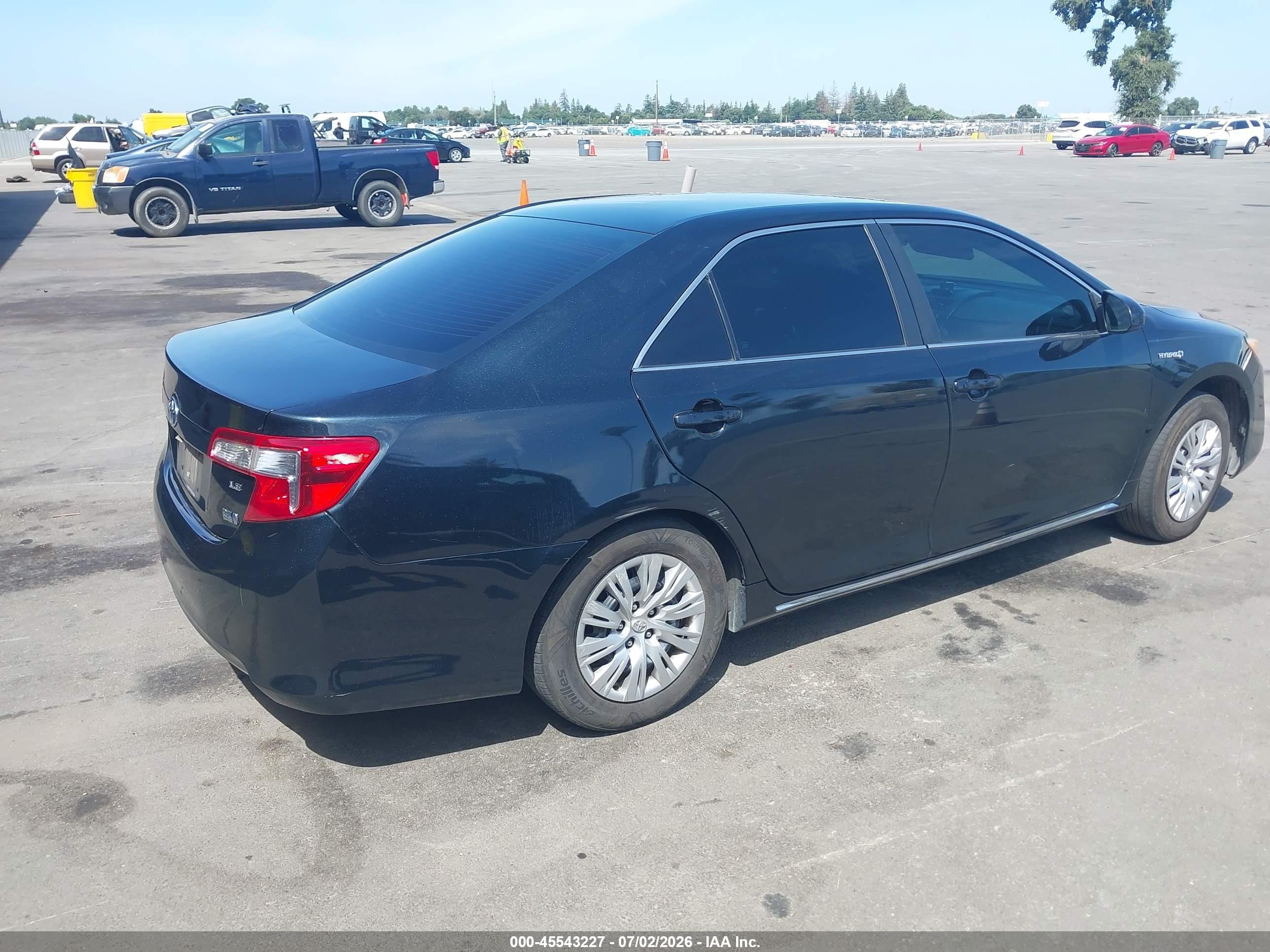 2014 Toyota Camry Hybrid Le Black vin: 4T1BD1FK2EU099654