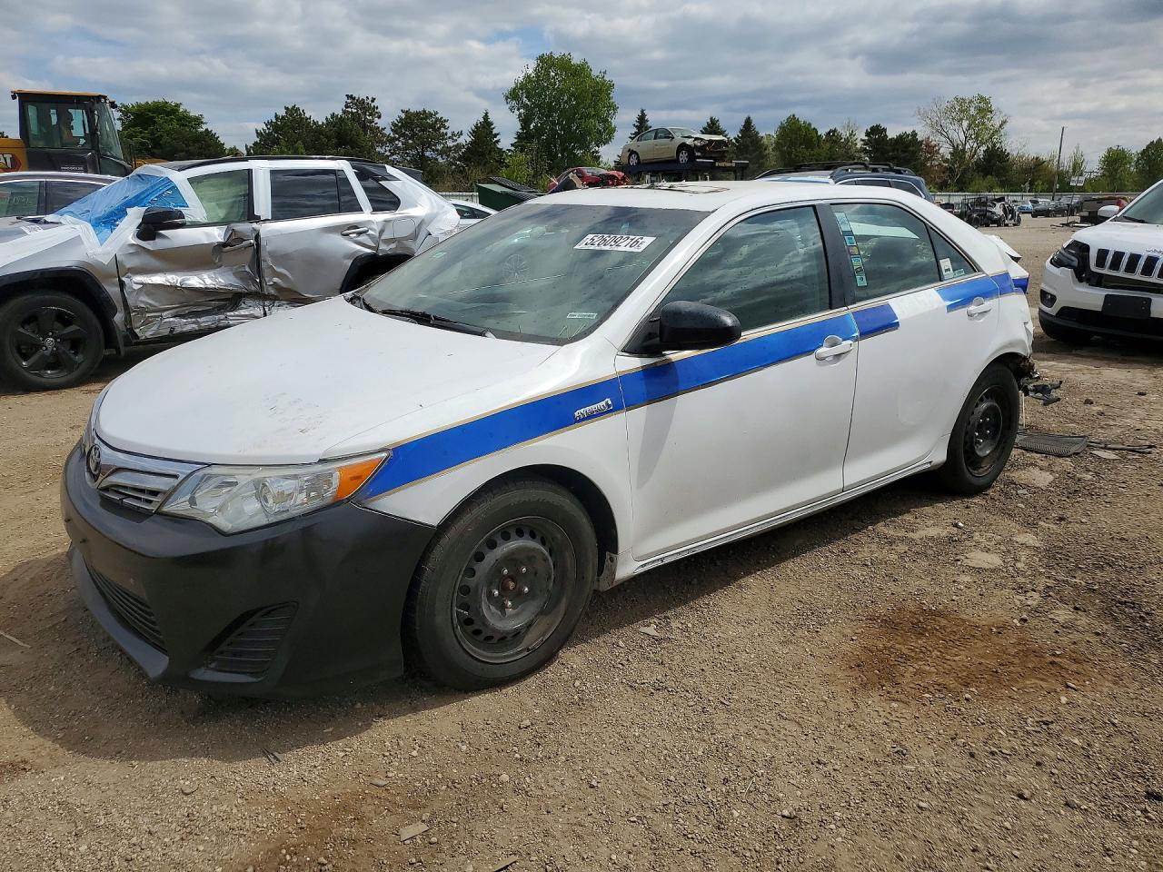 2014 Toyota Camry Hybrid Le Белый vin: 4T1BD1FK2EU110930