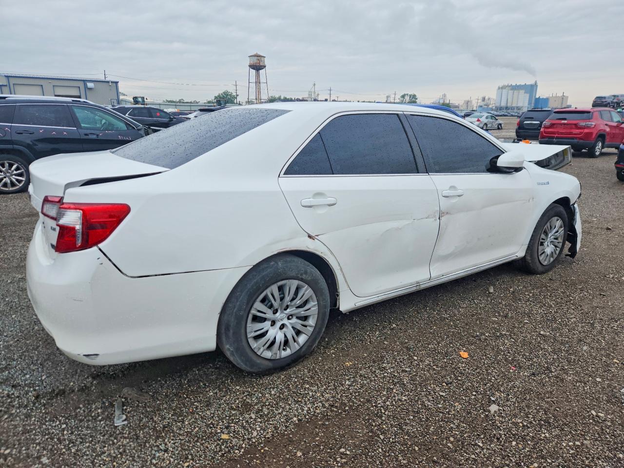 2014 Toyota Camry Hybrid Le White vin: 4T1BD1FK2EU110975