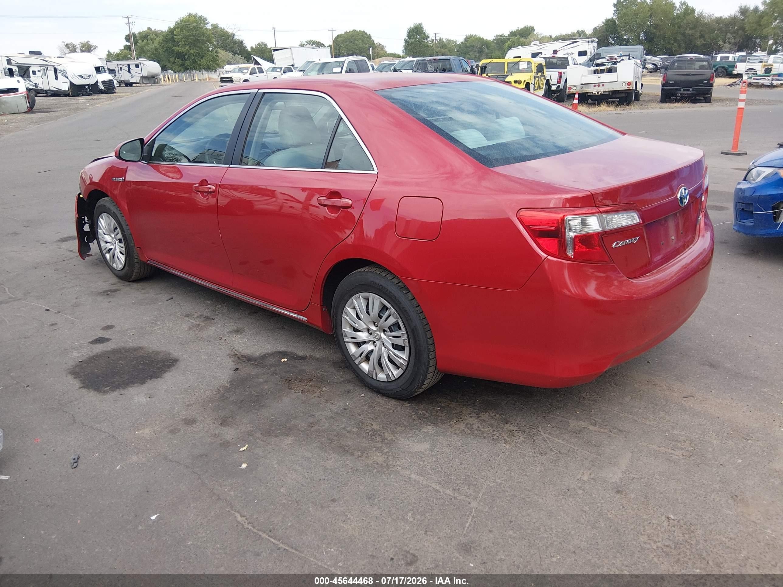 2014 Toyota Camry Hybrid Le Burgundy vin: 4T1BD1FK2EU129347