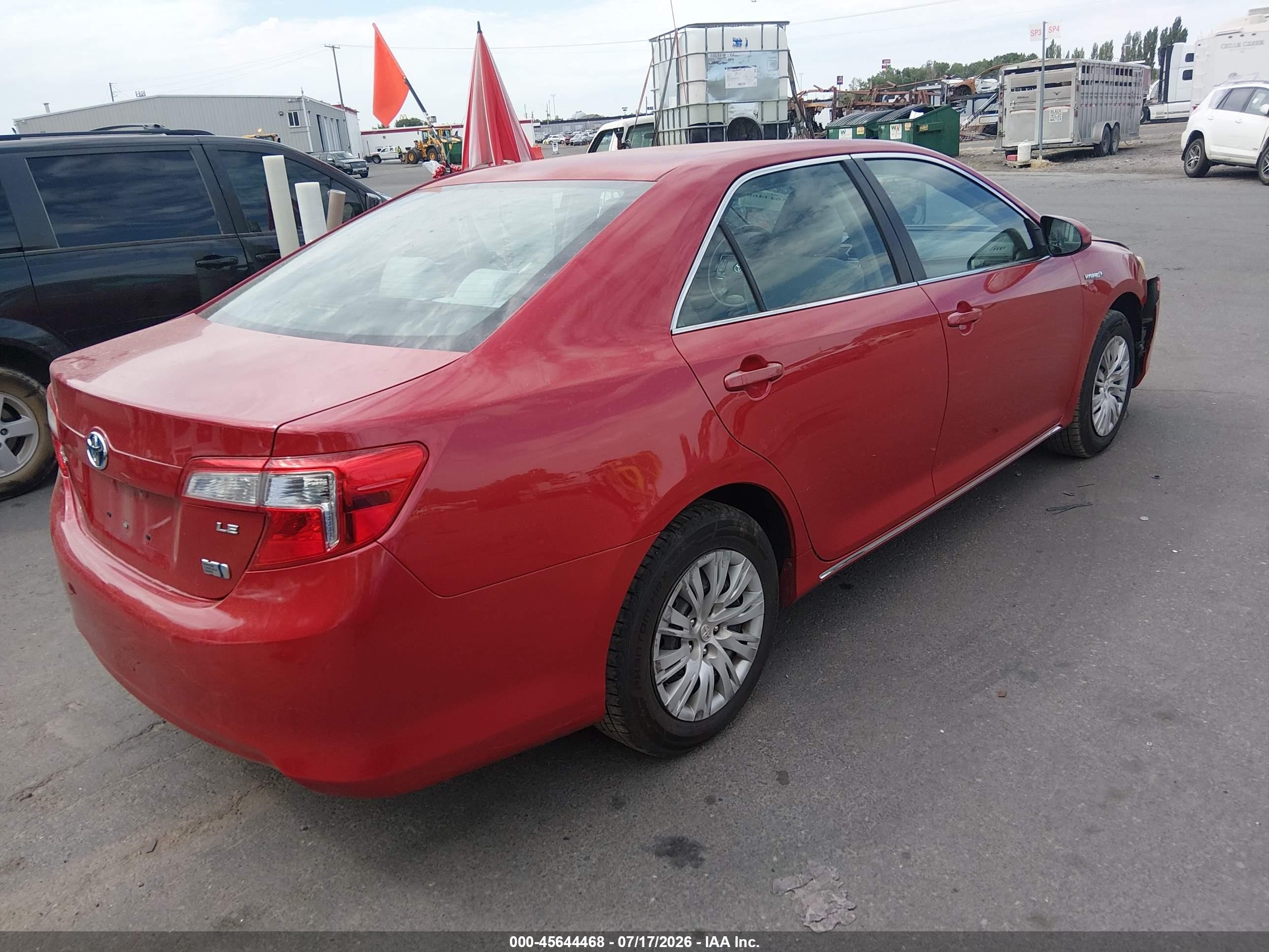 2014 Toyota Camry Hybrid Le Burgundy vin: 4T1BD1FK2EU129347
