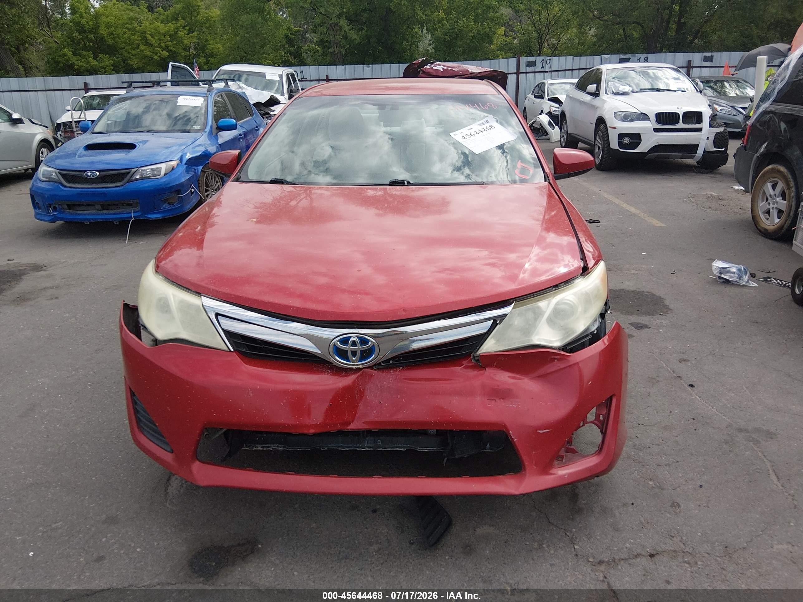 2014 Toyota Camry Hybrid Le Burgundy vin: 4T1BD1FK2EU129347