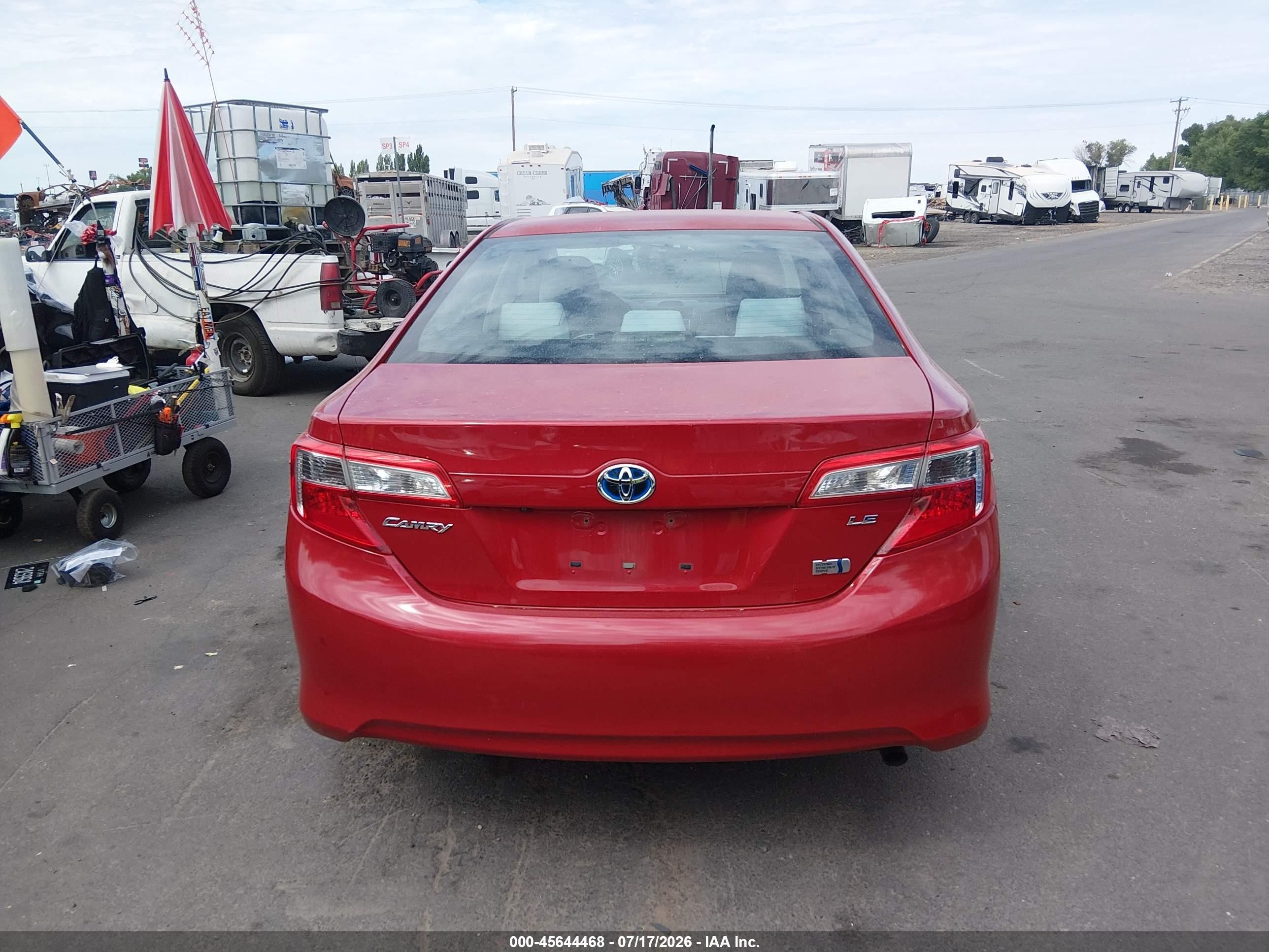 2014 Toyota Camry Hybrid Le Burgundy vin: 4T1BD1FK2EU129347