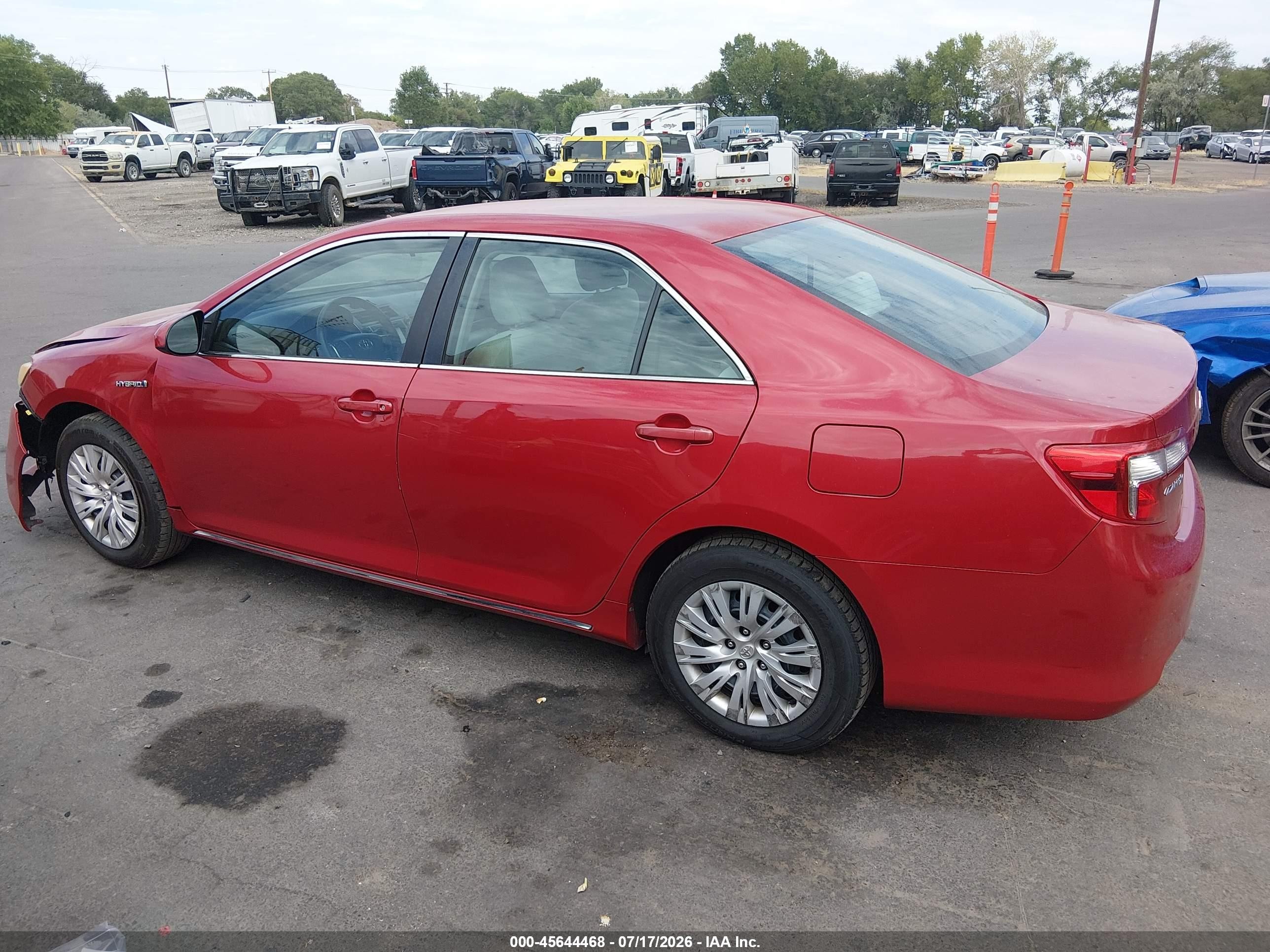 2014 Toyota Camry Hybrid Le Burgundy vin: 4T1BD1FK2EU129347