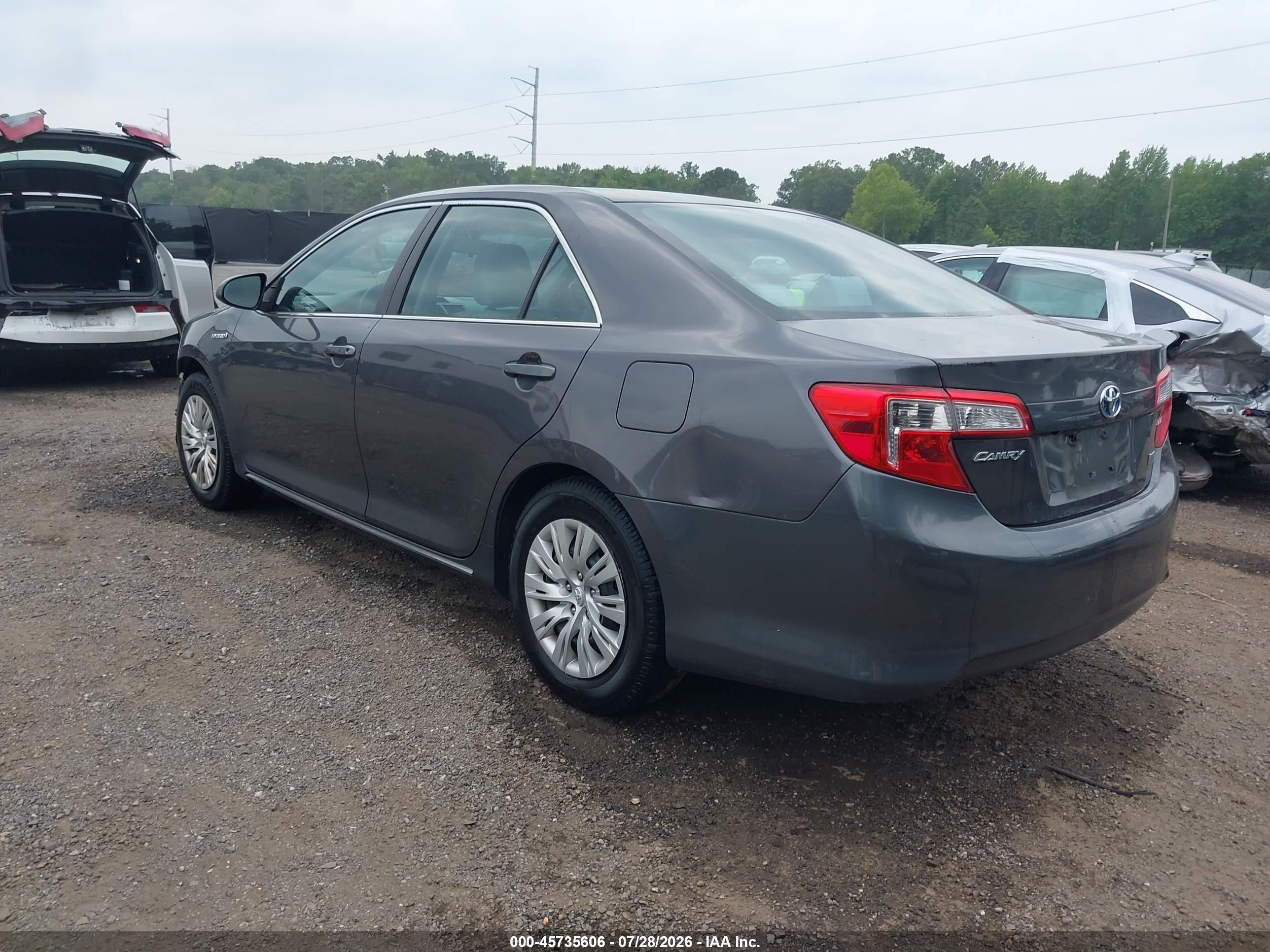 2014 Toyota Camry Hybrid Le Gray vin: 4T1BD1FK2EU141501