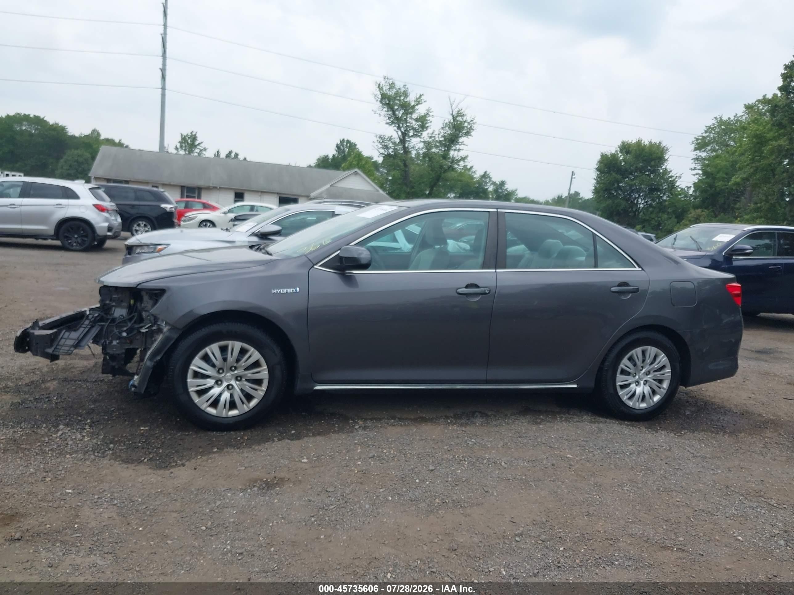 2014 Toyota Camry Hybrid Le Gray vin: 4T1BD1FK2EU141501