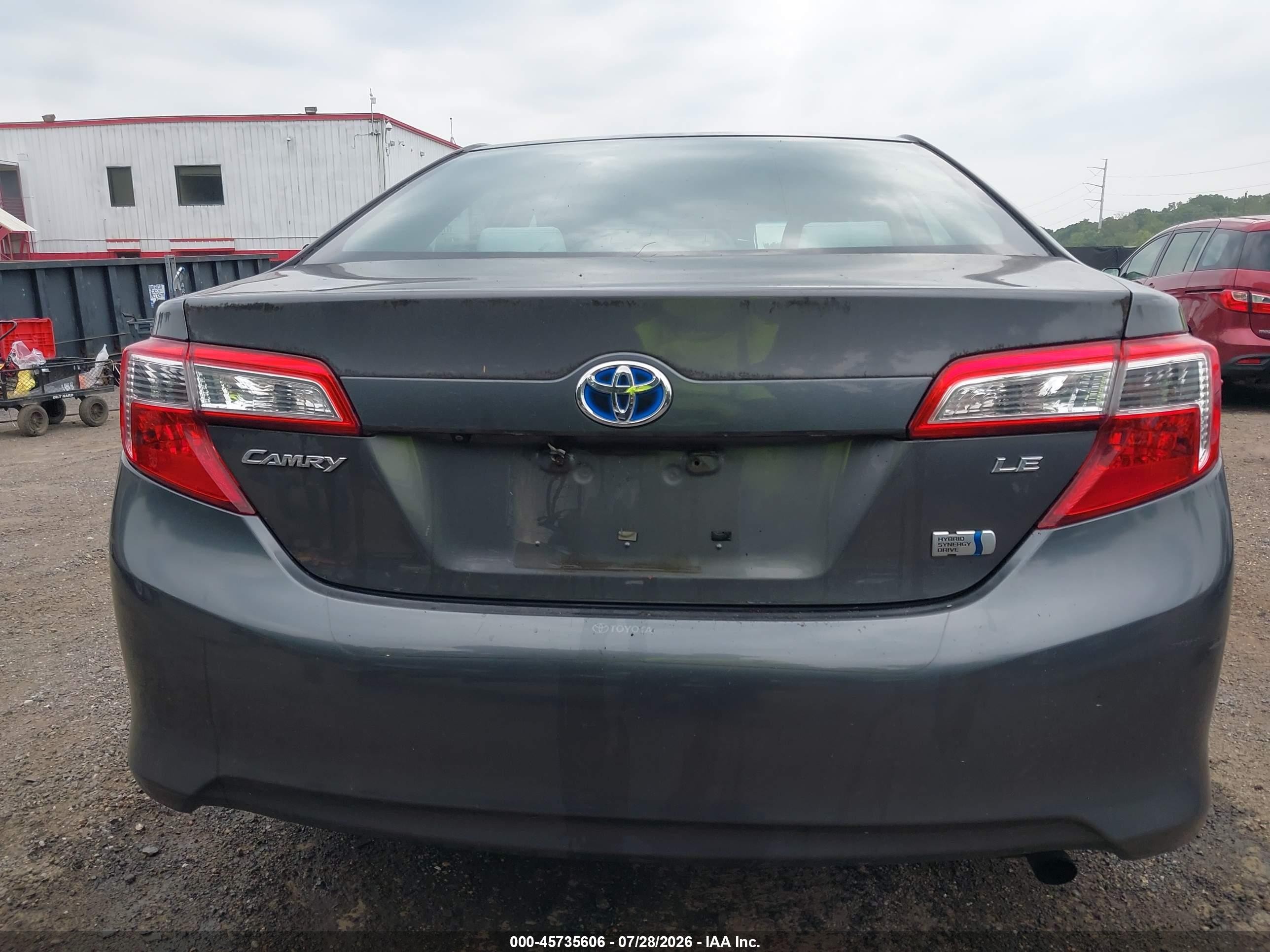 2014 Toyota Camry Hybrid Le Gray vin: 4T1BD1FK2EU141501