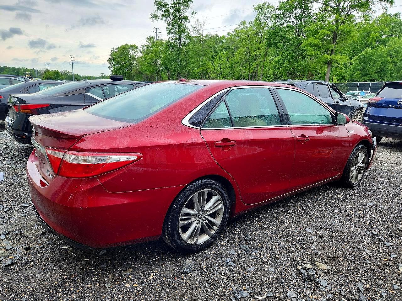 2015 Toyota Camry Hybrid Se Бордовый vin: 4T1BD1FK2FU143220