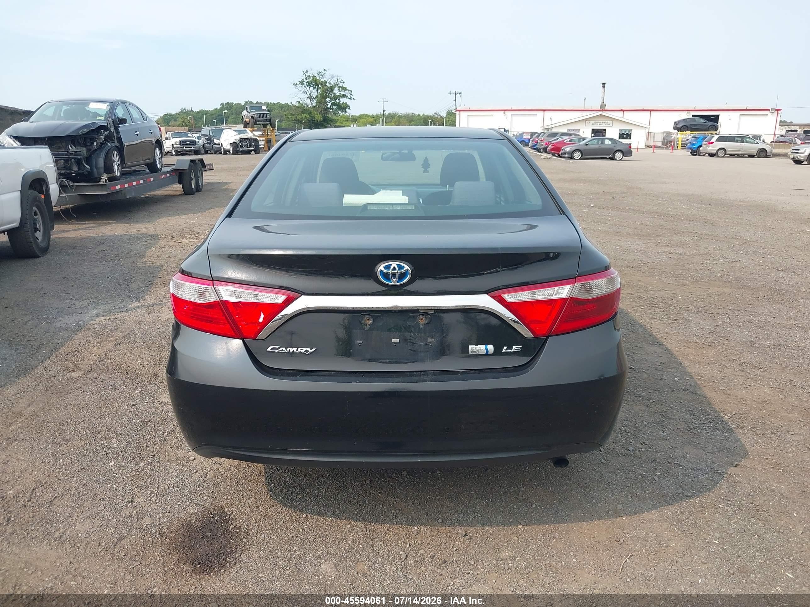 2015 Toyota Camry Hybrid Le Black vin: 4T1BD1FK2FU156050