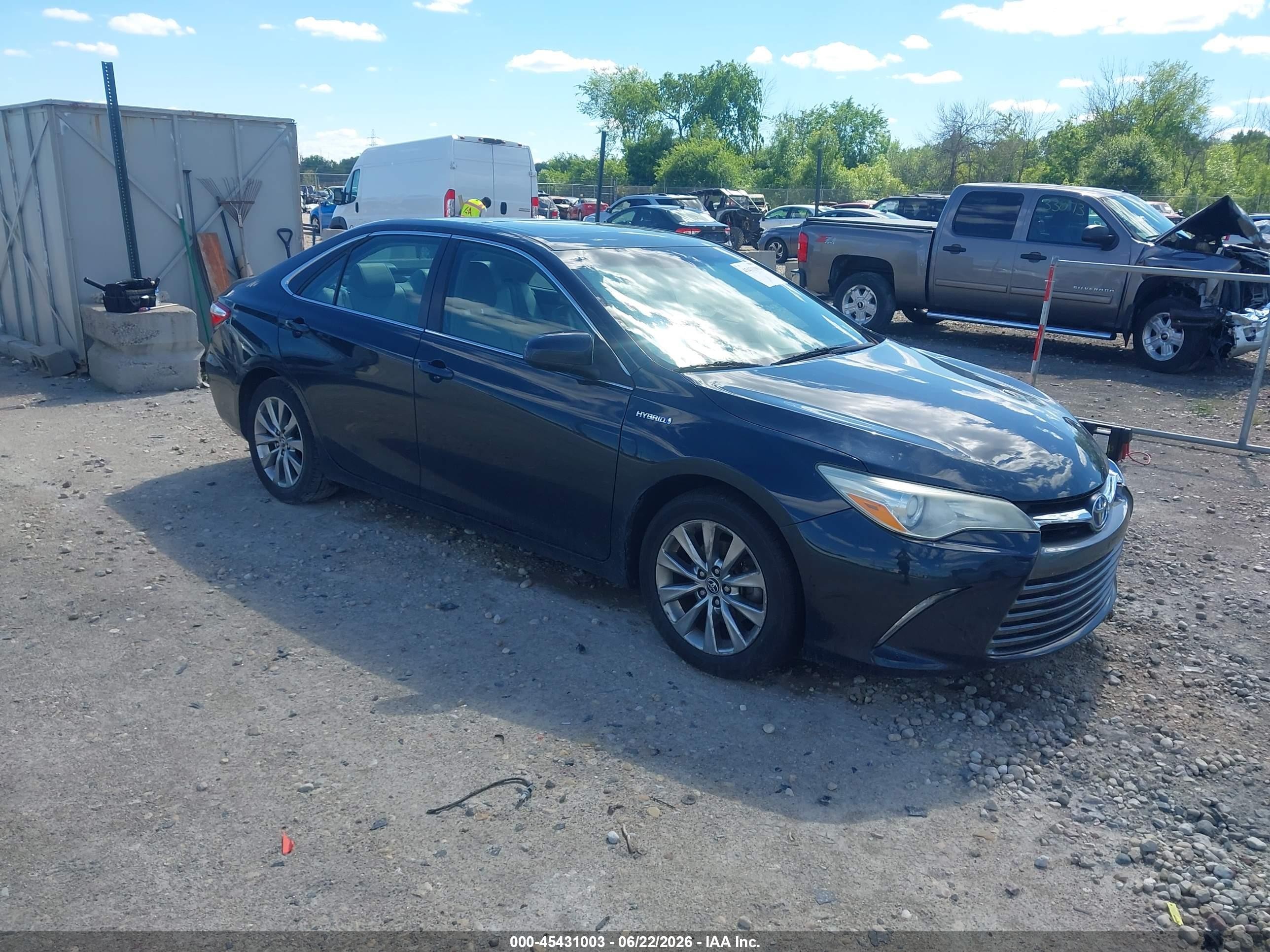 2015 Toyota Camry Hybrid Xle Black vin: 4T1BD1FK2FU157716