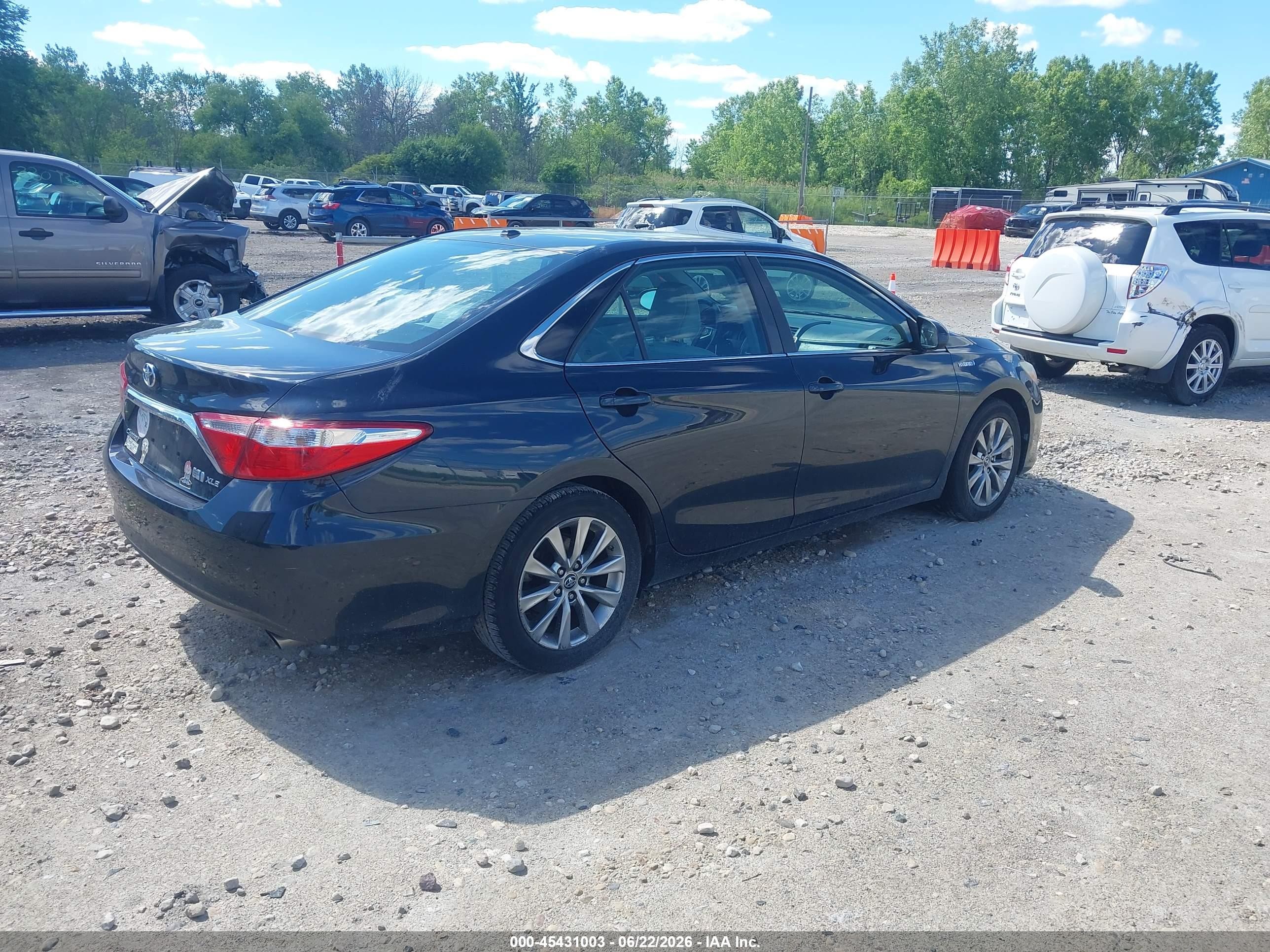2015 Toyota Camry Hybrid Xle Black vin: 4T1BD1FK2FU157716