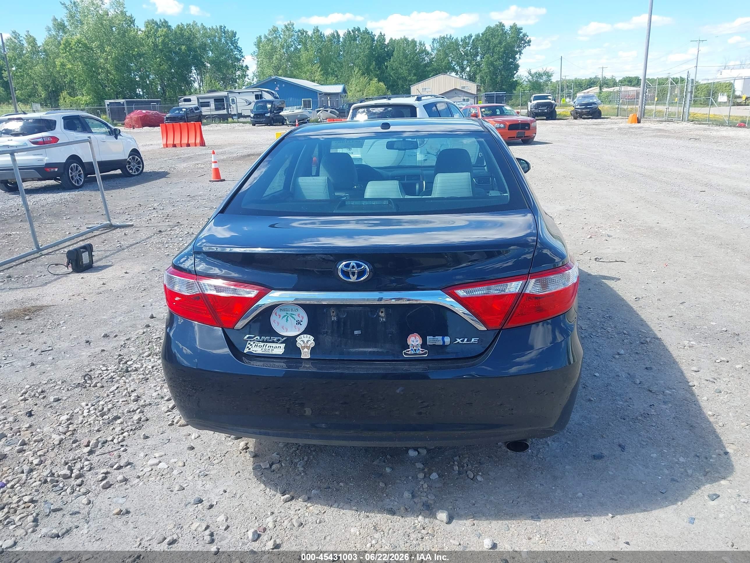 2015 Toyota Camry Hybrid Xle Black vin: 4T1BD1FK2FU157716
