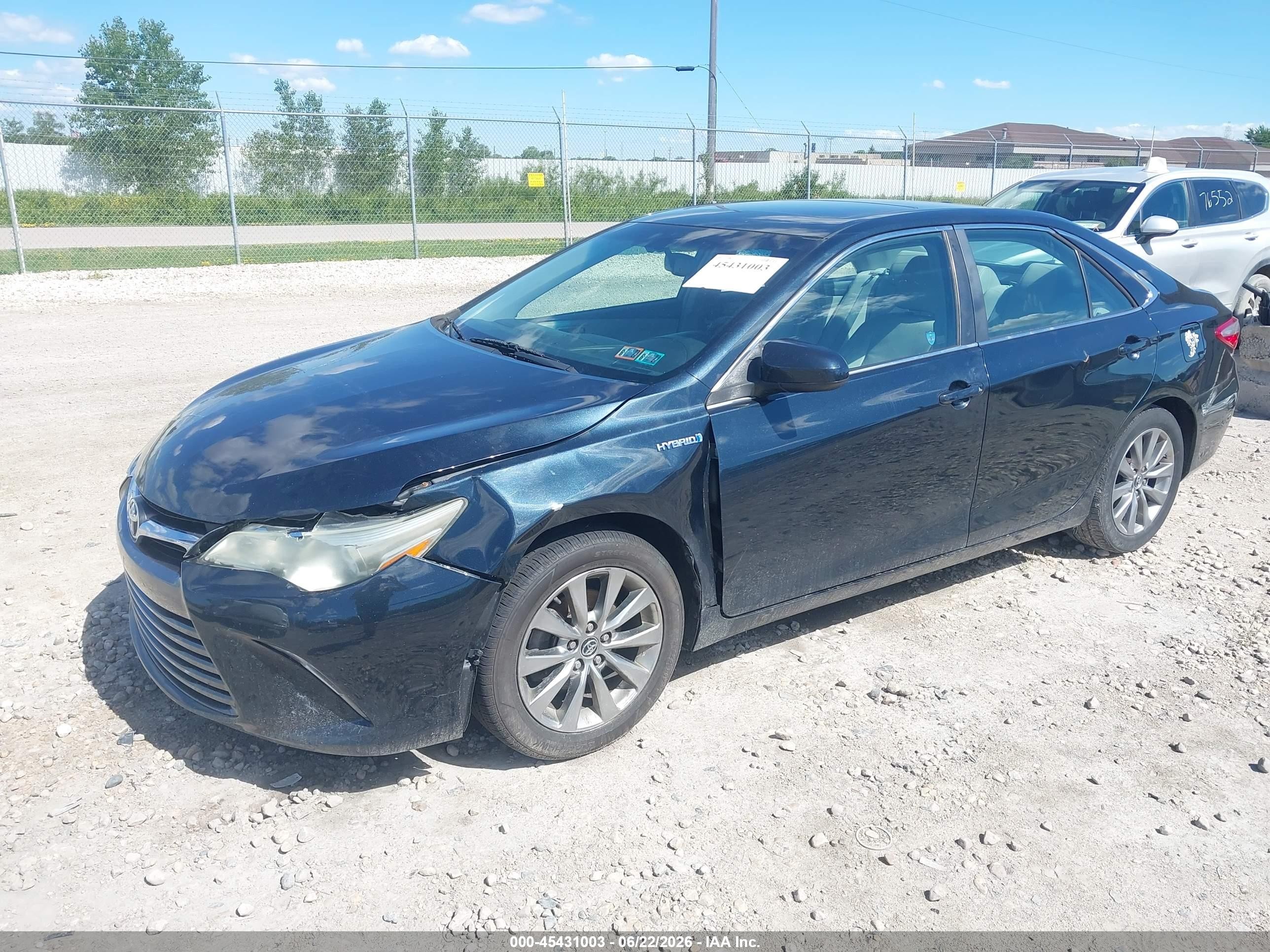 2015 Toyota Camry Hybrid Xle Black vin: 4T1BD1FK2FU157716