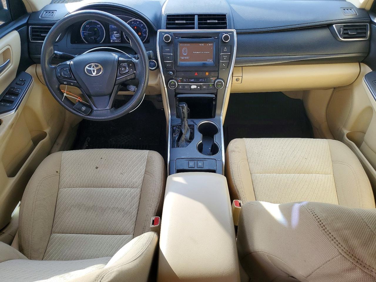 2015 Toyota Camry Hybrid Le White vin: 4T1BD1FK2FU164875