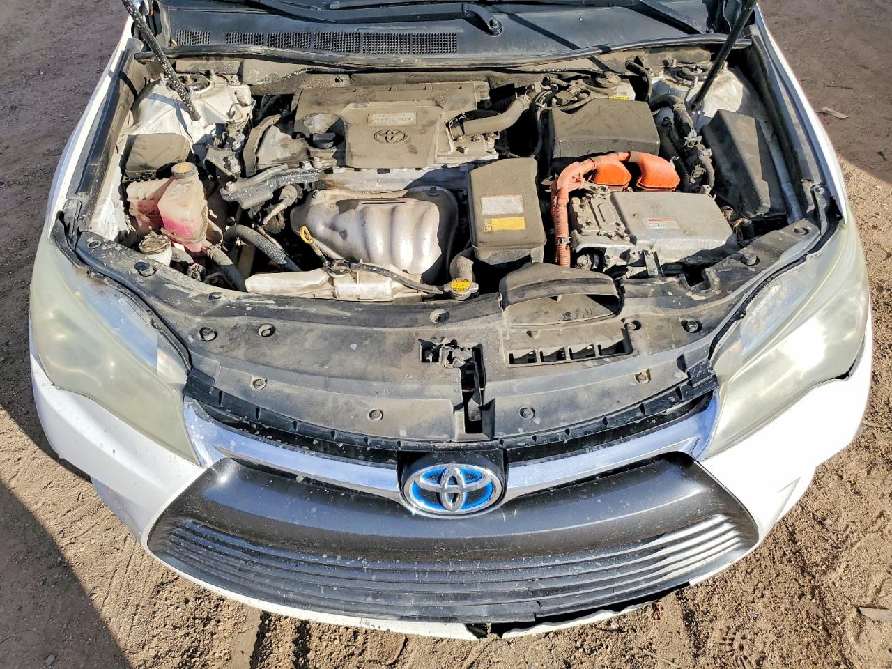 2015 Toyota Camry Hybrid Le White vin: 4T1BD1FK2FU164875