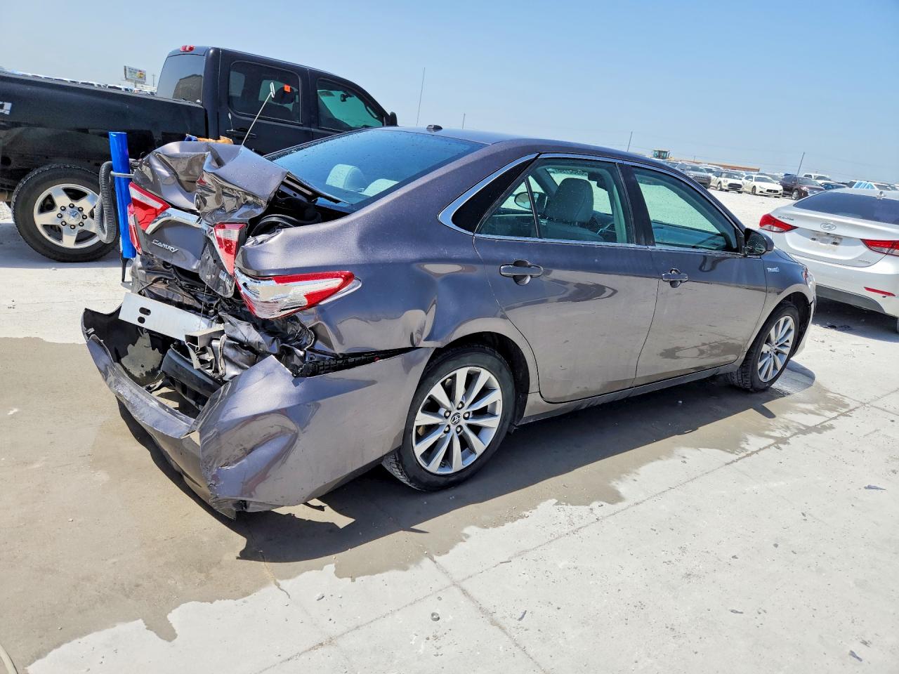 2015 Toyota Camry Hybrid Xle Gray vin: 4T1BD1FK2FU165363