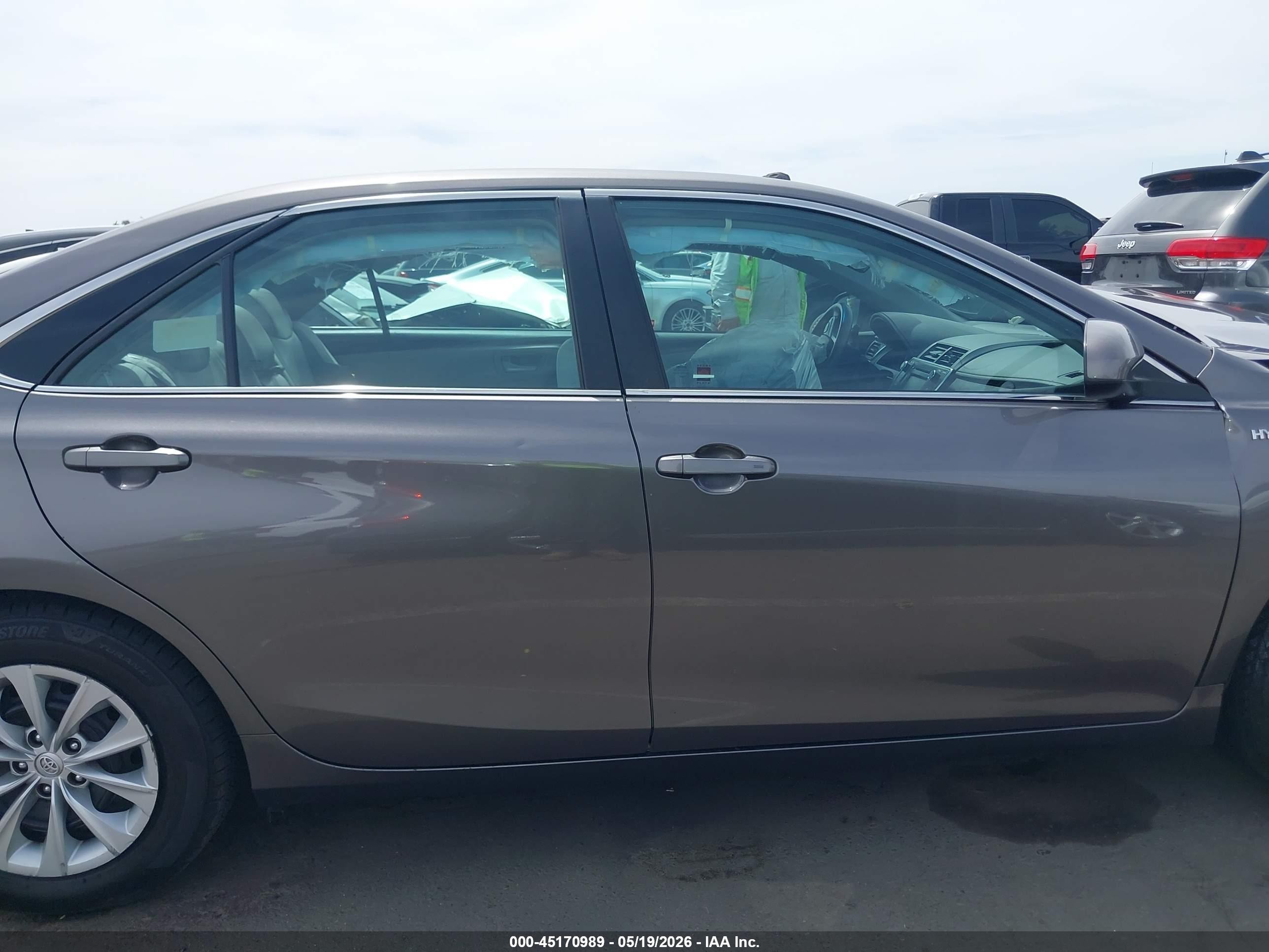 2015 Toyota Camry Hybrid Le Gray vin: 4T1BD1FK2FU166898