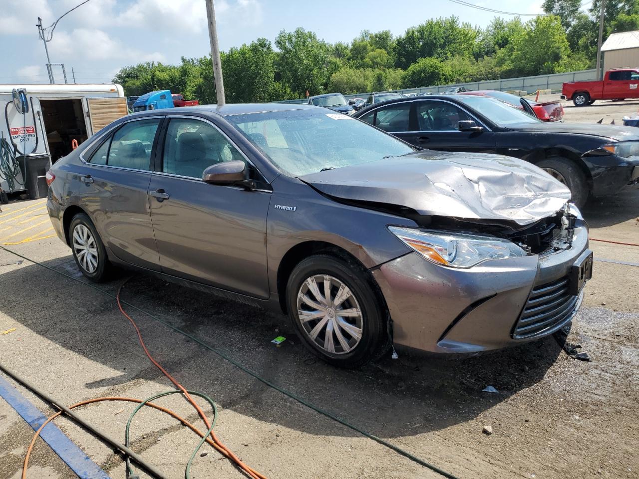 2015 Toyota Camry Hybrid Le Gray vin: 4T1BD1FK2FU169770