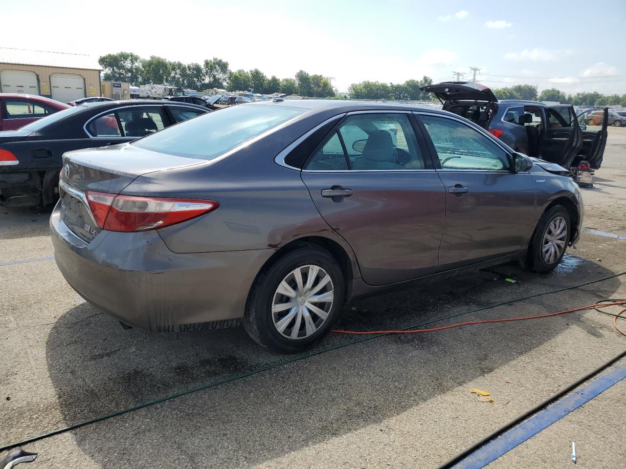 2015 Toyota Camry Hybrid Le Gray vin: 4T1BD1FK2FU169770