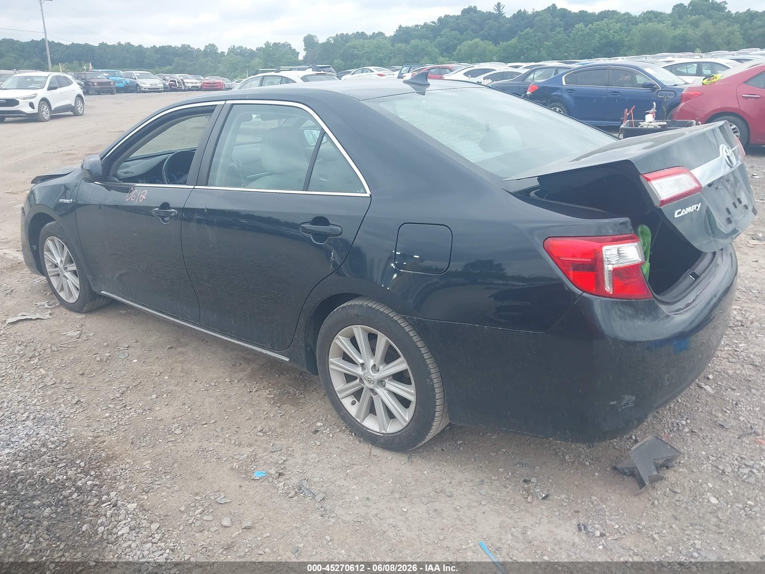 2012 Toyota Camry Hybrid Xle Black vin: 4T1BD1FK3CU002619