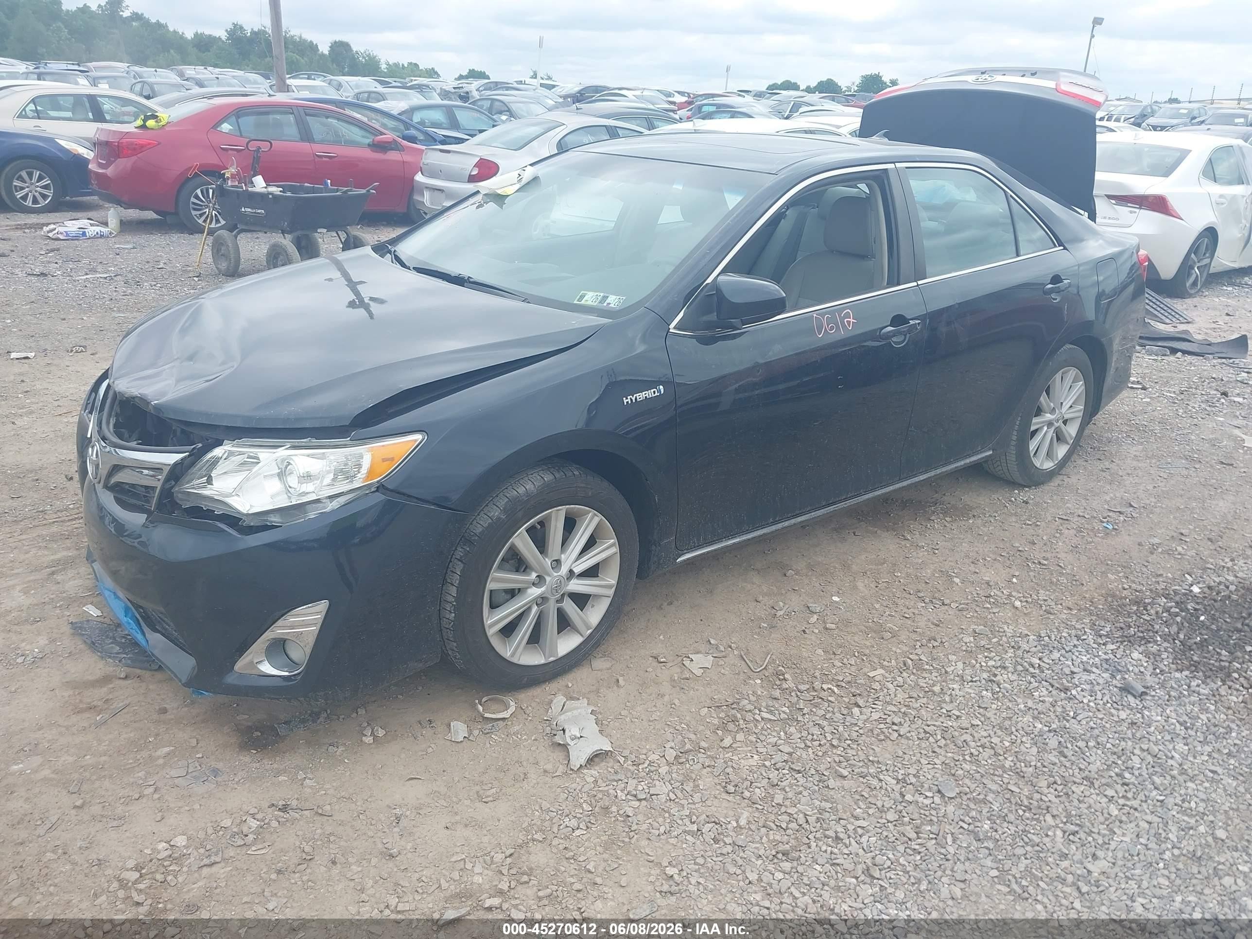 2012 Toyota Camry Hybrid Xle Black vin: 4T1BD1FK3CU002619