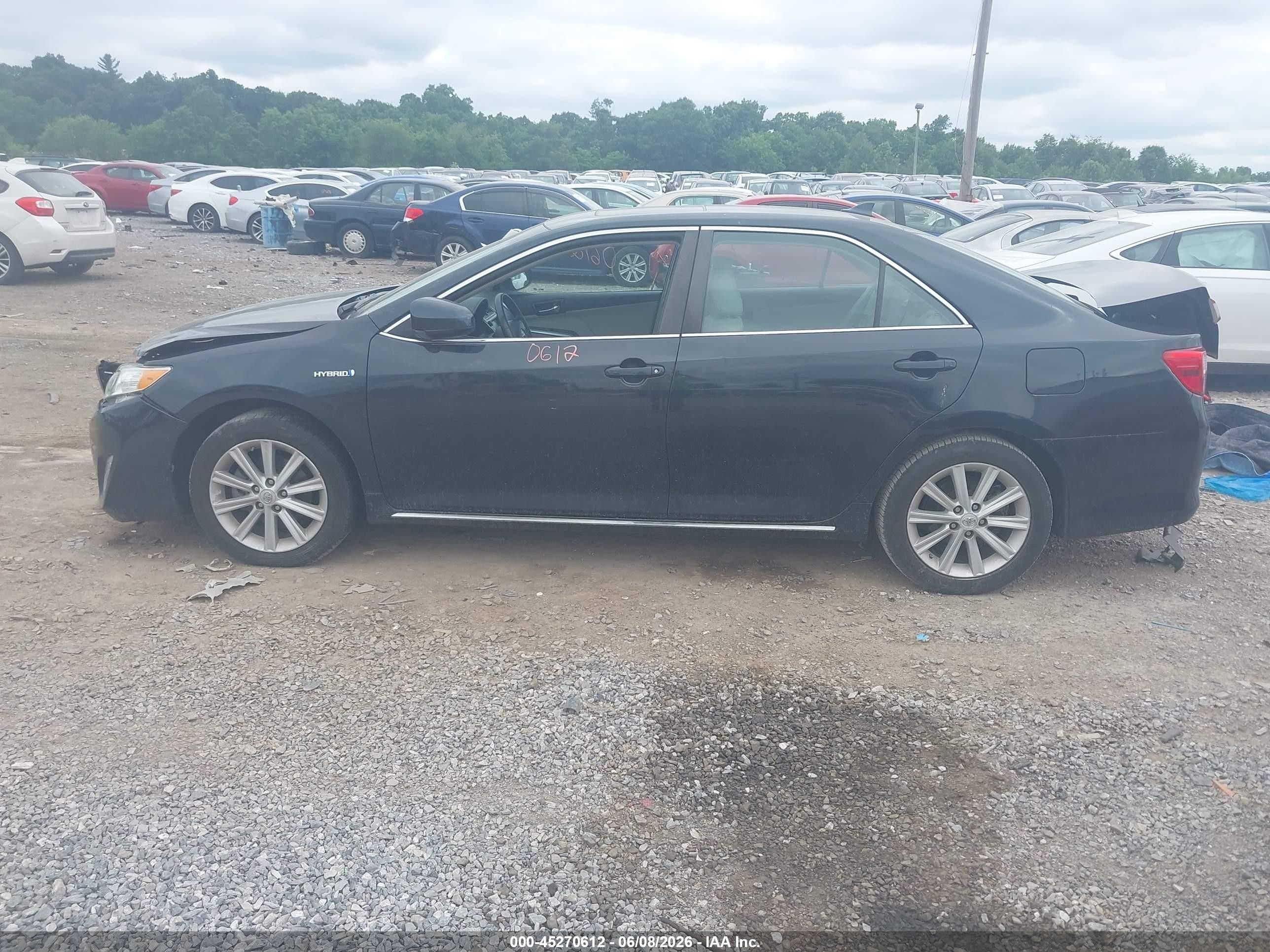 2012 Toyota Camry Hybrid Xle Black vin: 4T1BD1FK3CU002619