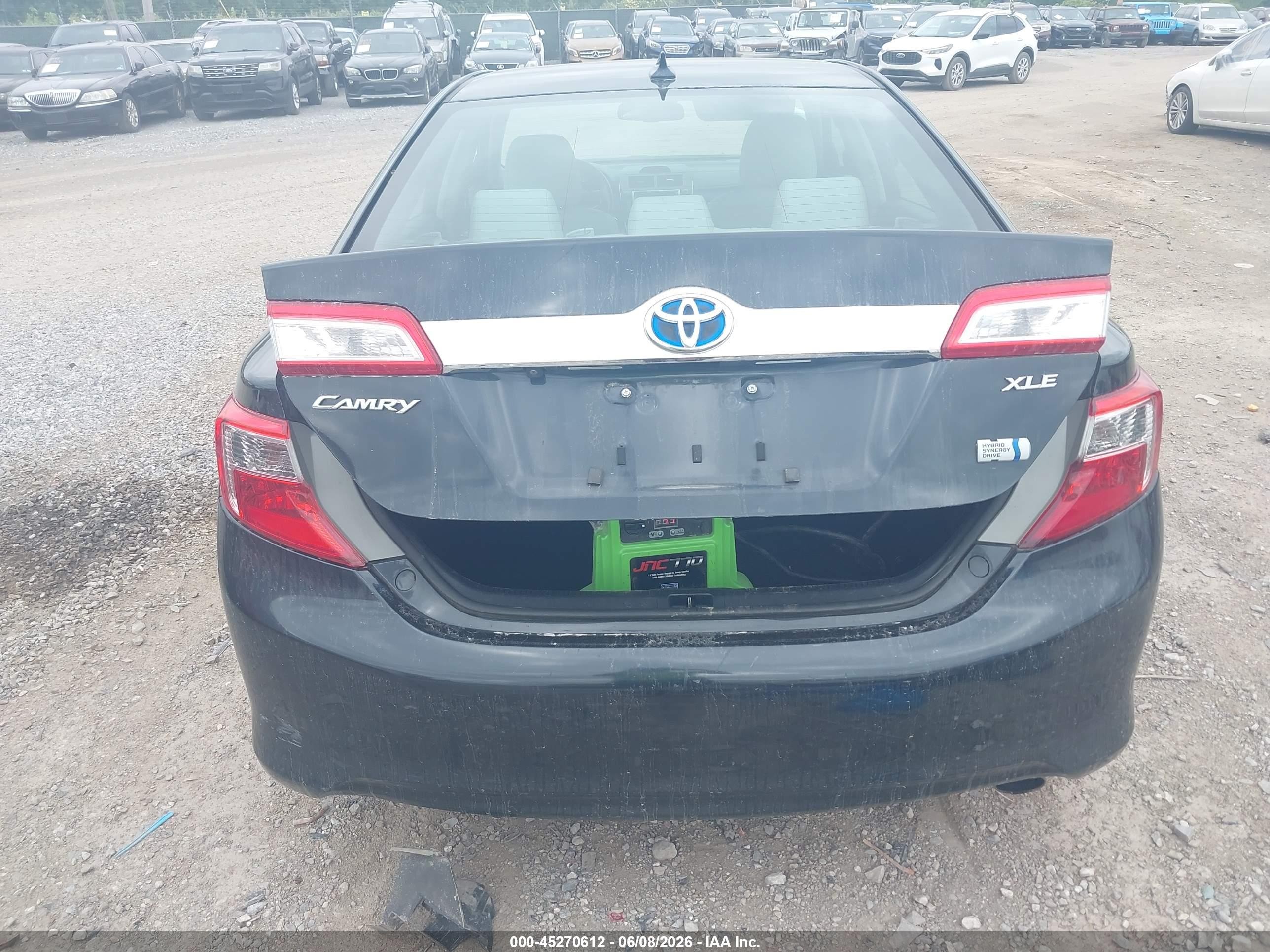 2012 Toyota Camry Hybrid Xle Black vin: 4T1BD1FK3CU002619