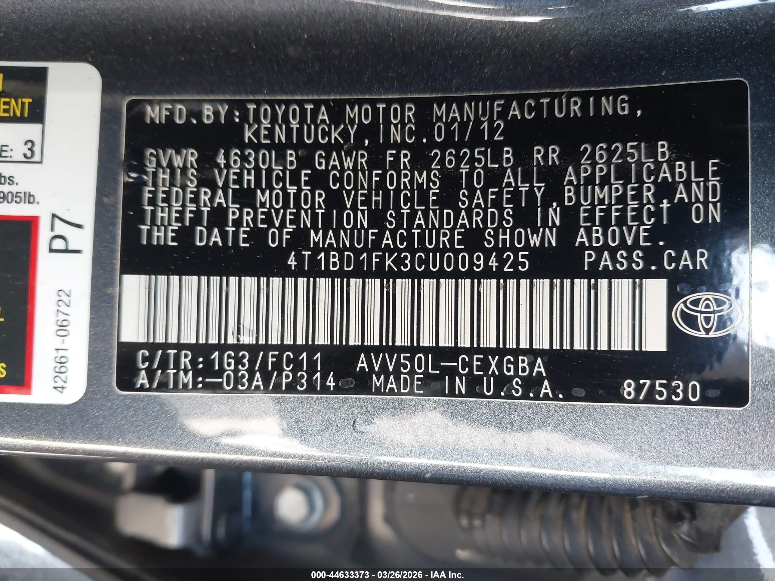 2012 Toyota Camry Hybrid Xle Gray vin: 4T1BD1FK3CU009425