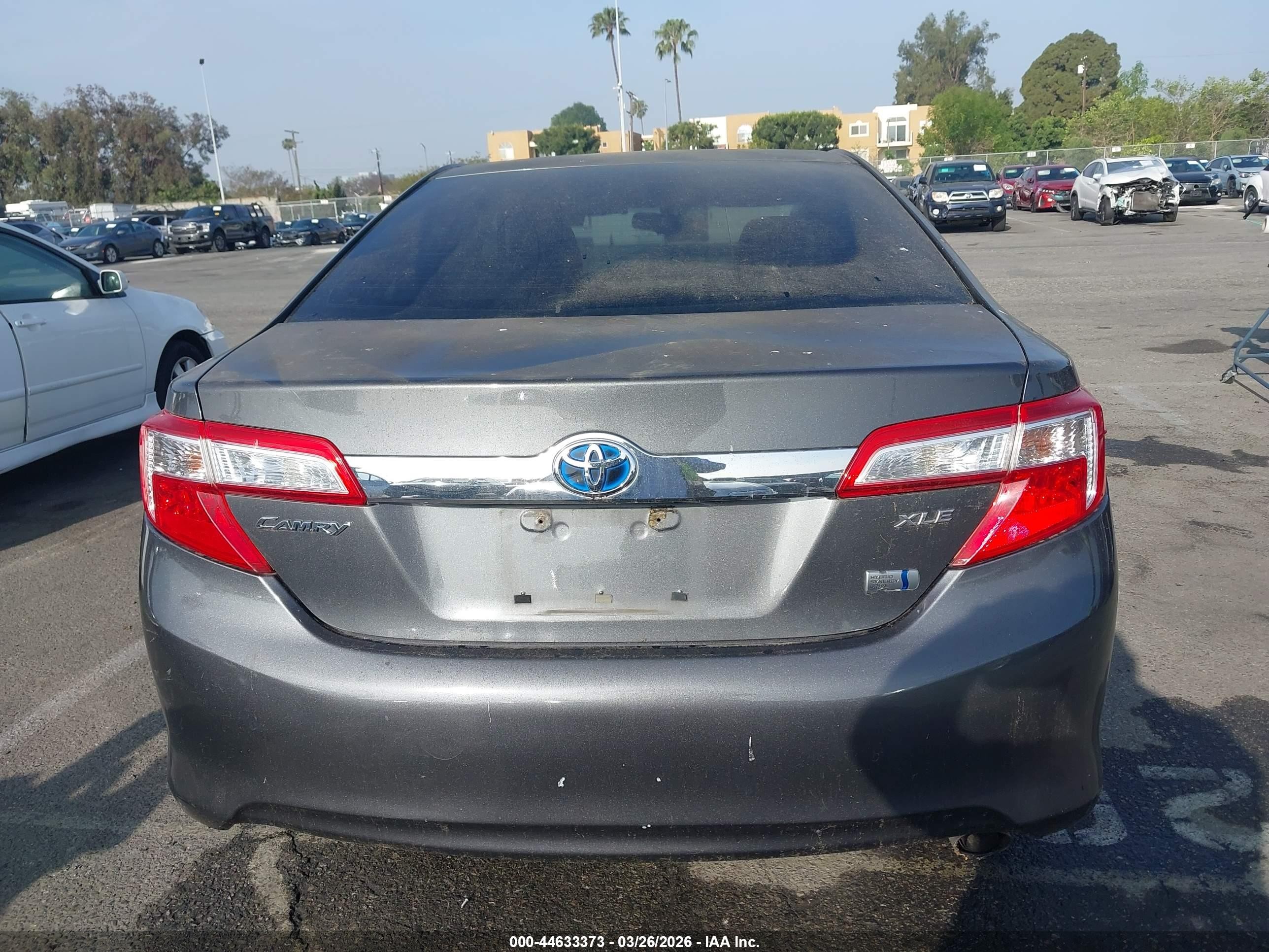 2012 Toyota Camry Hybrid Xle Gray vin: 4T1BD1FK3CU009425