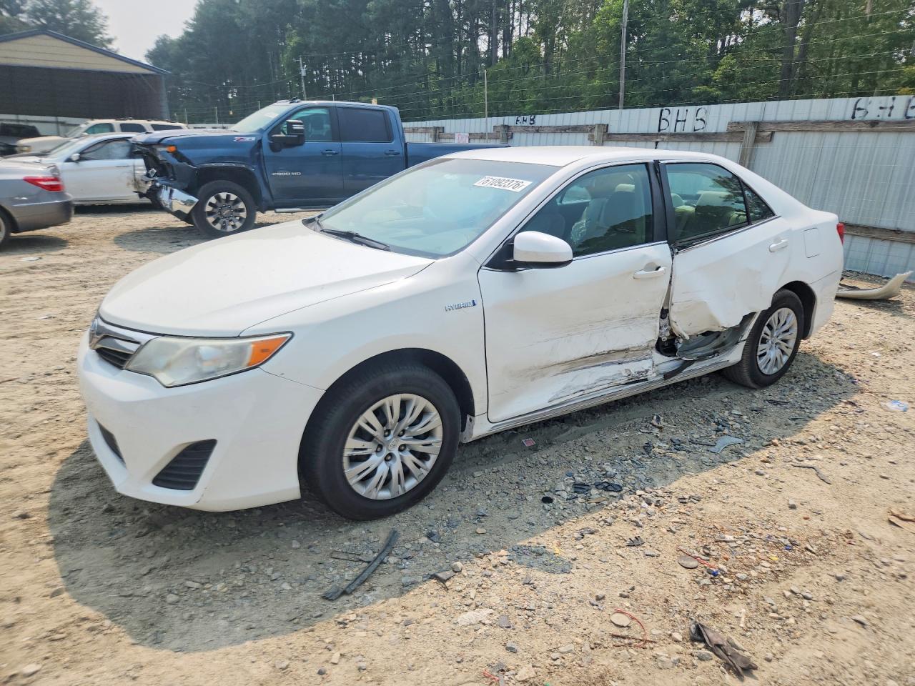 2012 Toyota Camry Hybrid Le White vin: 4T1BD1FK3CU015015