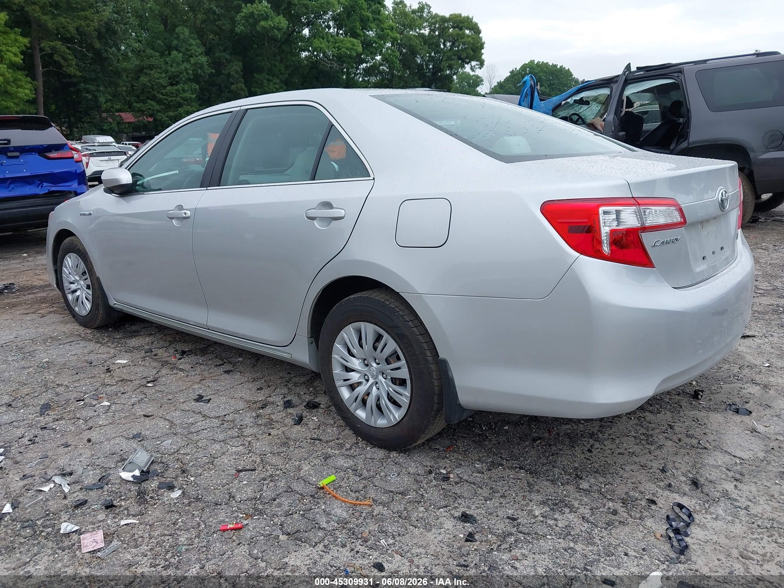 2012 Toyota Camry Hybrid Le Silver vin: 4T1BD1FK3CU021896