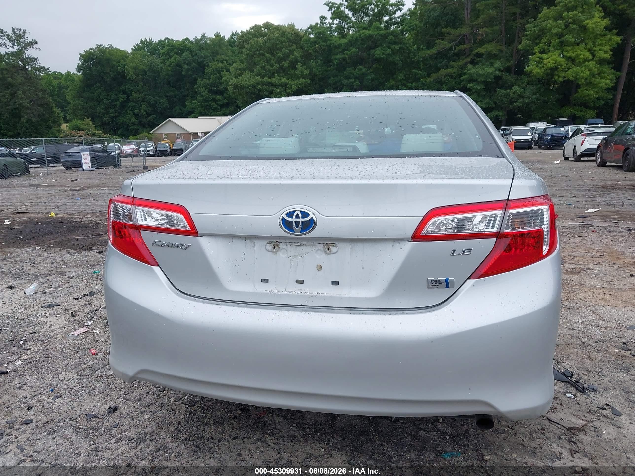 2012 Toyota Camry Hybrid Le Silver vin: 4T1BD1FK3CU021896