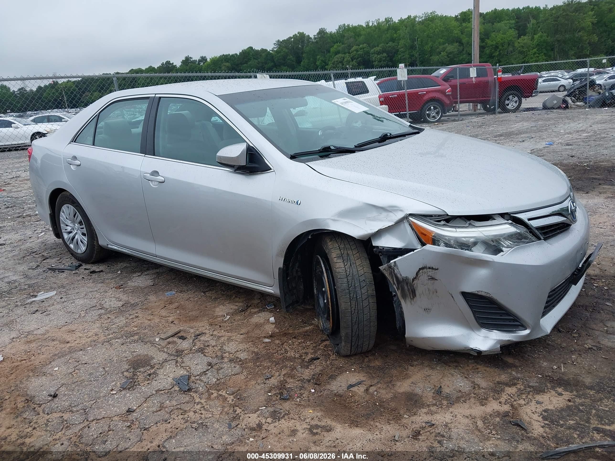 2012 Toyota Camry Hybrid Le Silver vin: 4T1BD1FK3CU021896