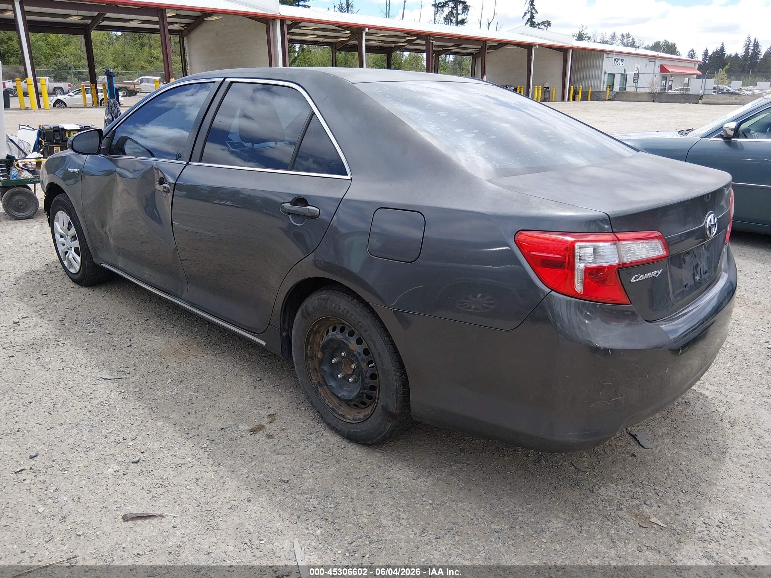 2012 Toyota Camry Hybrid Le Серый vin: 4T1BD1FK3CU031991