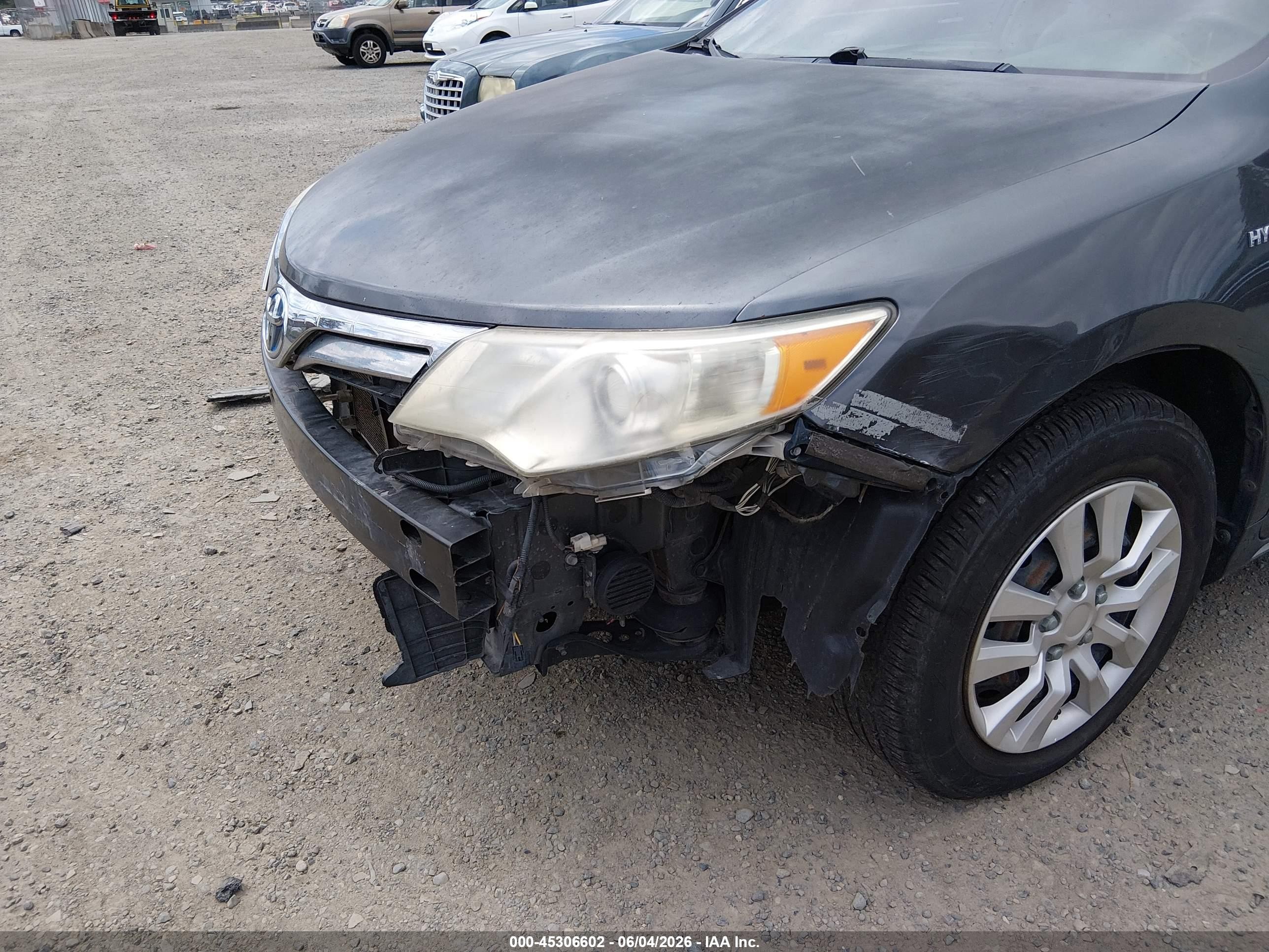 2012 Toyota Camry Hybrid Le Серый vin: 4T1BD1FK3CU031991