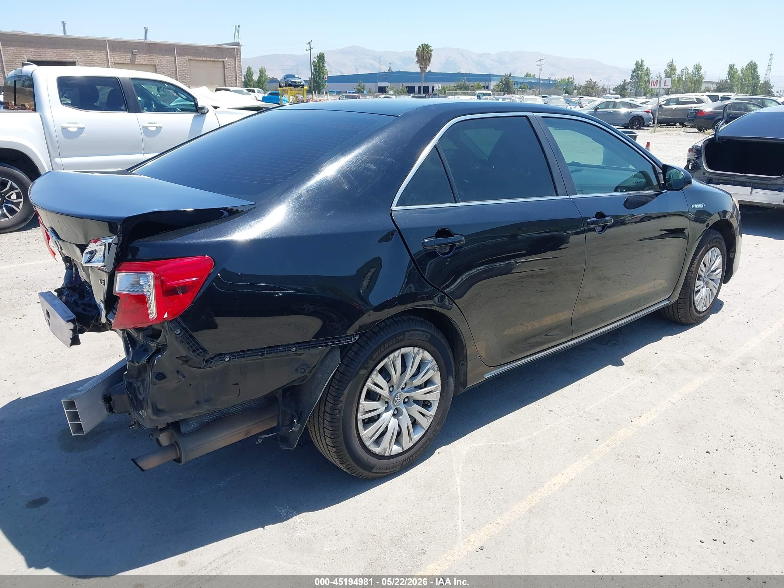 2012 Toyota Camry Hybrid Le Black vin: 4T1BD1FK3CU032512