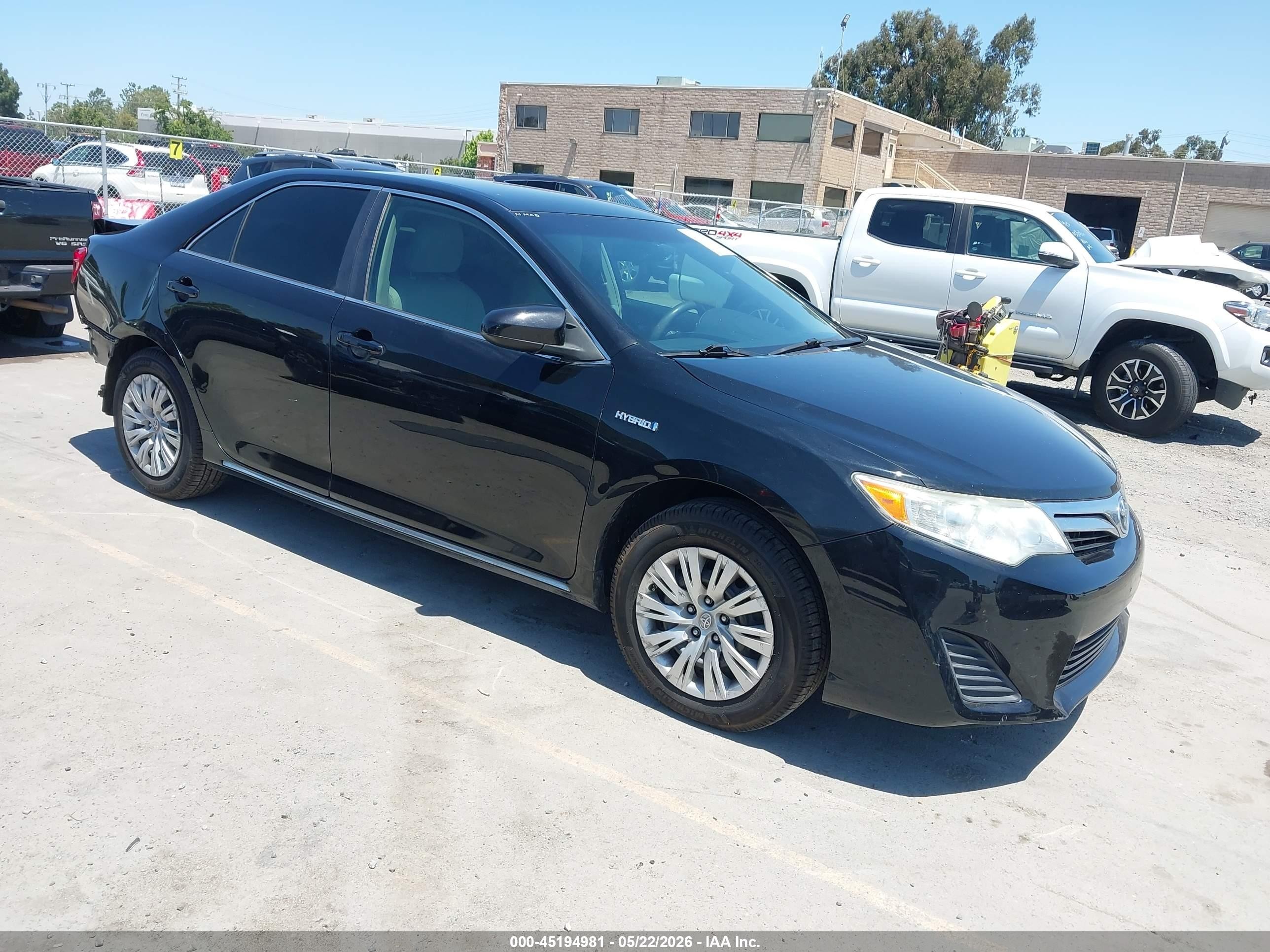 2012 Toyota Camry Hybrid Le Black vin: 4T1BD1FK3CU032512
