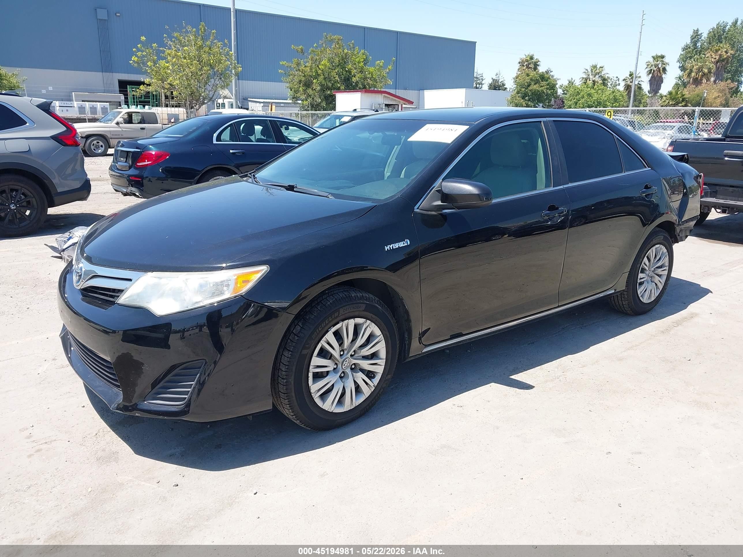2012 Toyota Camry Hybrid Le Black vin: 4T1BD1FK3CU032512