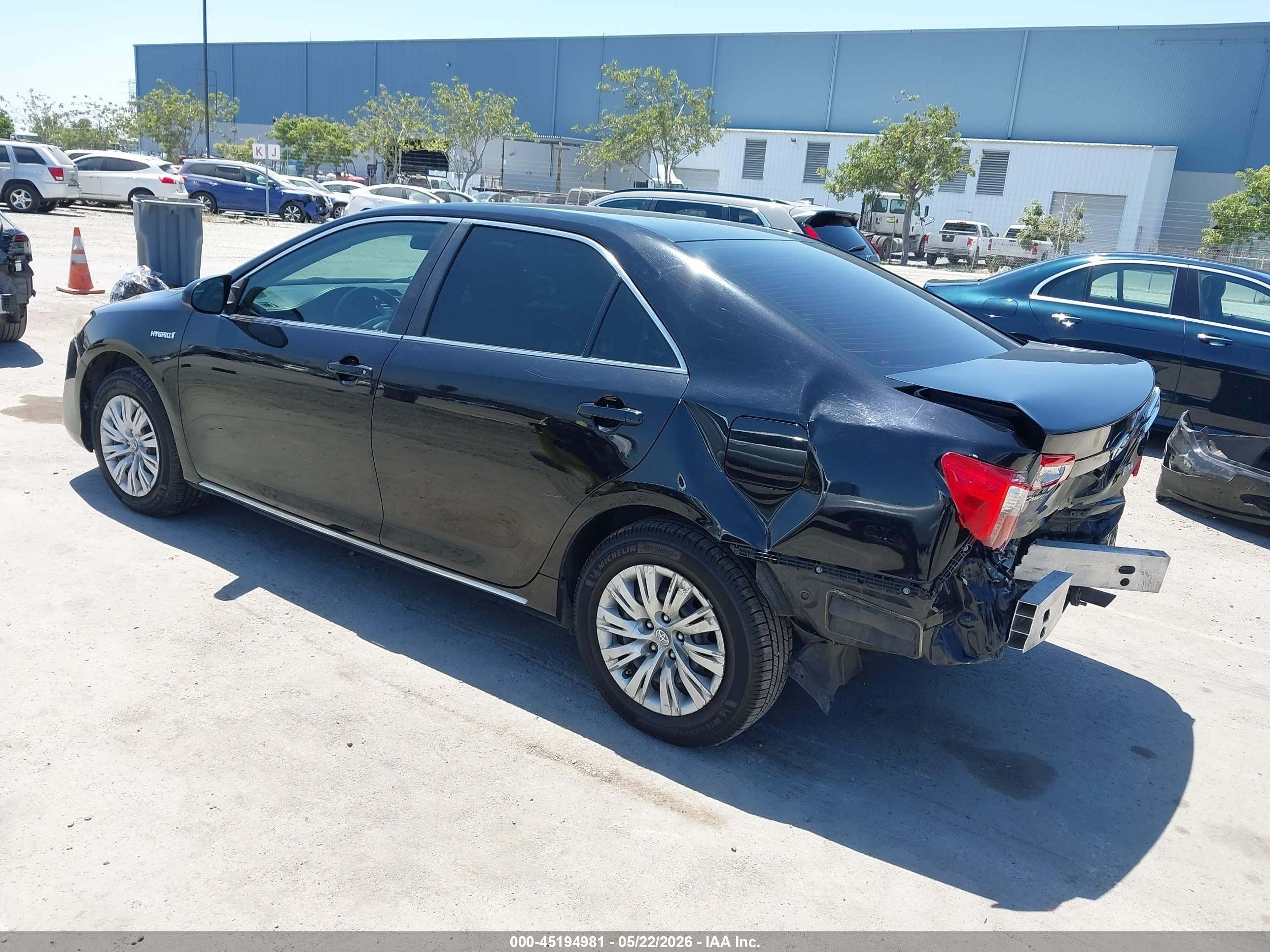 2012 Toyota Camry Hybrid Le Black vin: 4T1BD1FK3CU032512