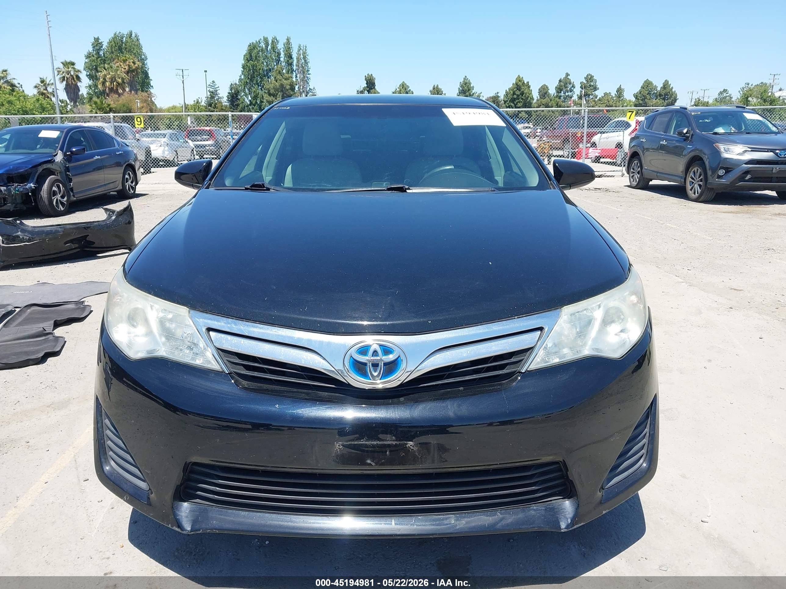 2012 Toyota Camry Hybrid Le Black vin: 4T1BD1FK3CU032512