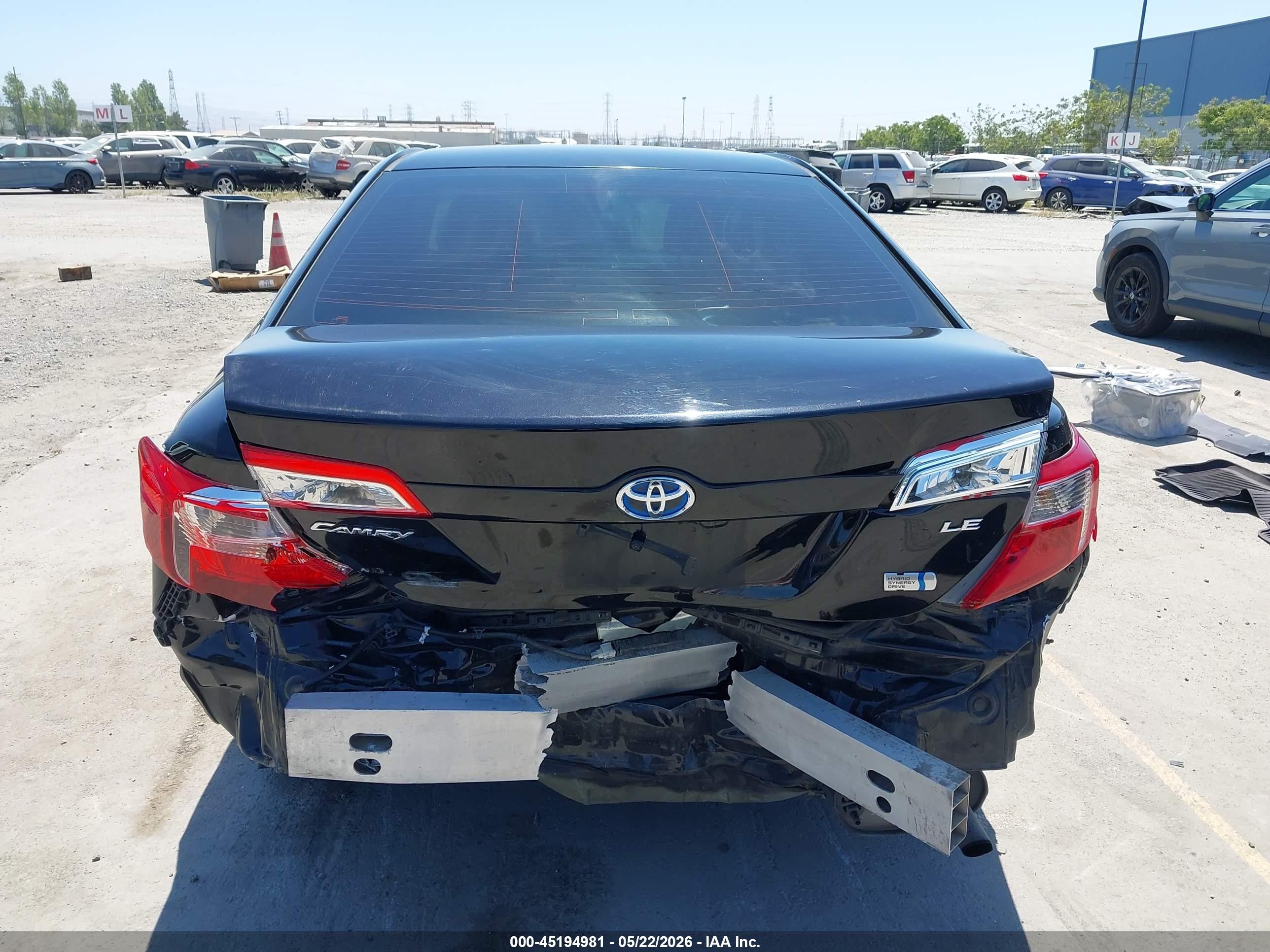 2012 Toyota Camry Hybrid Le Black vin: 4T1BD1FK3CU032512