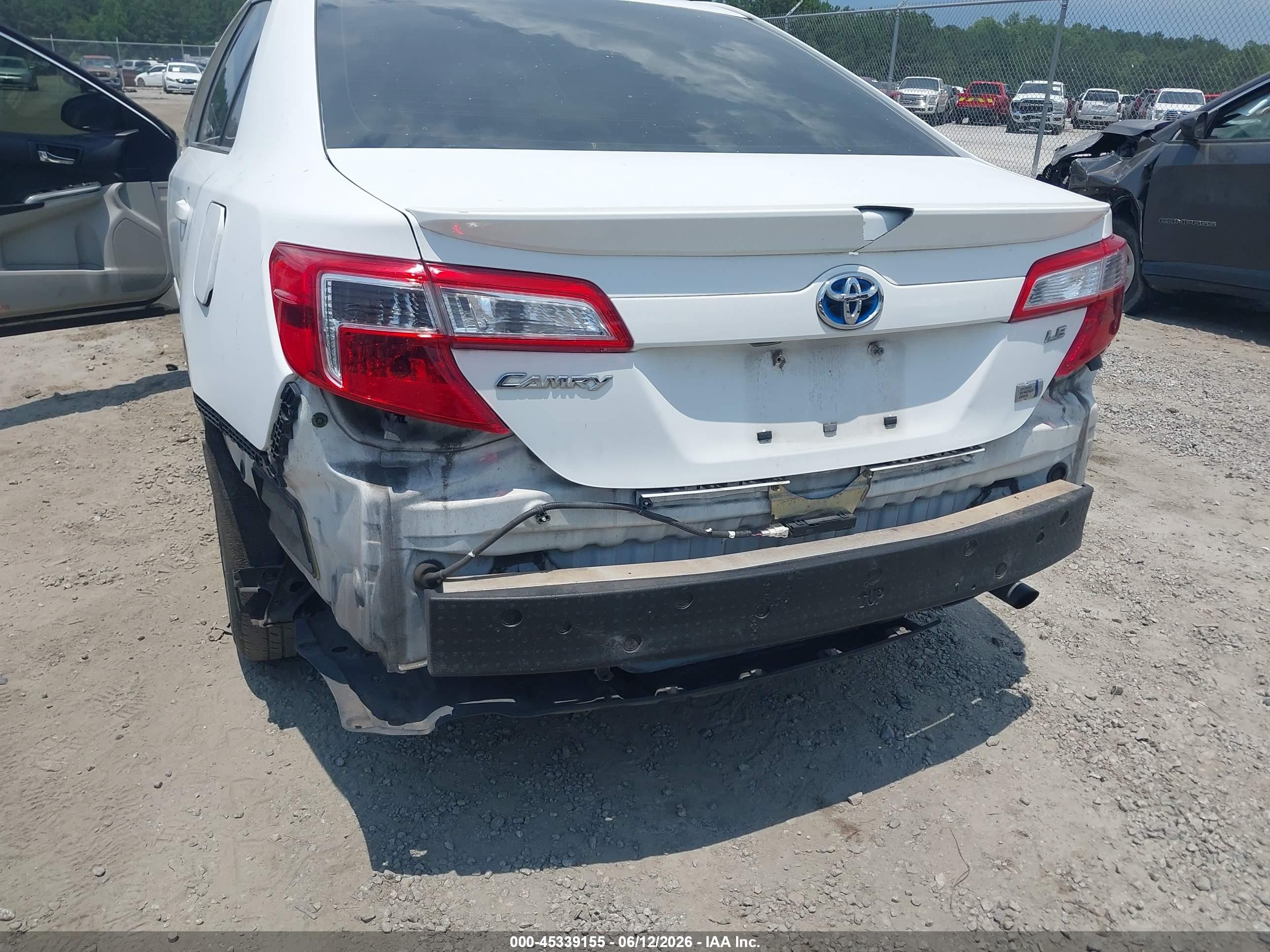 2012 Toyota Camry Hybrid Le White vin: 4T1BD1FK3CU035894