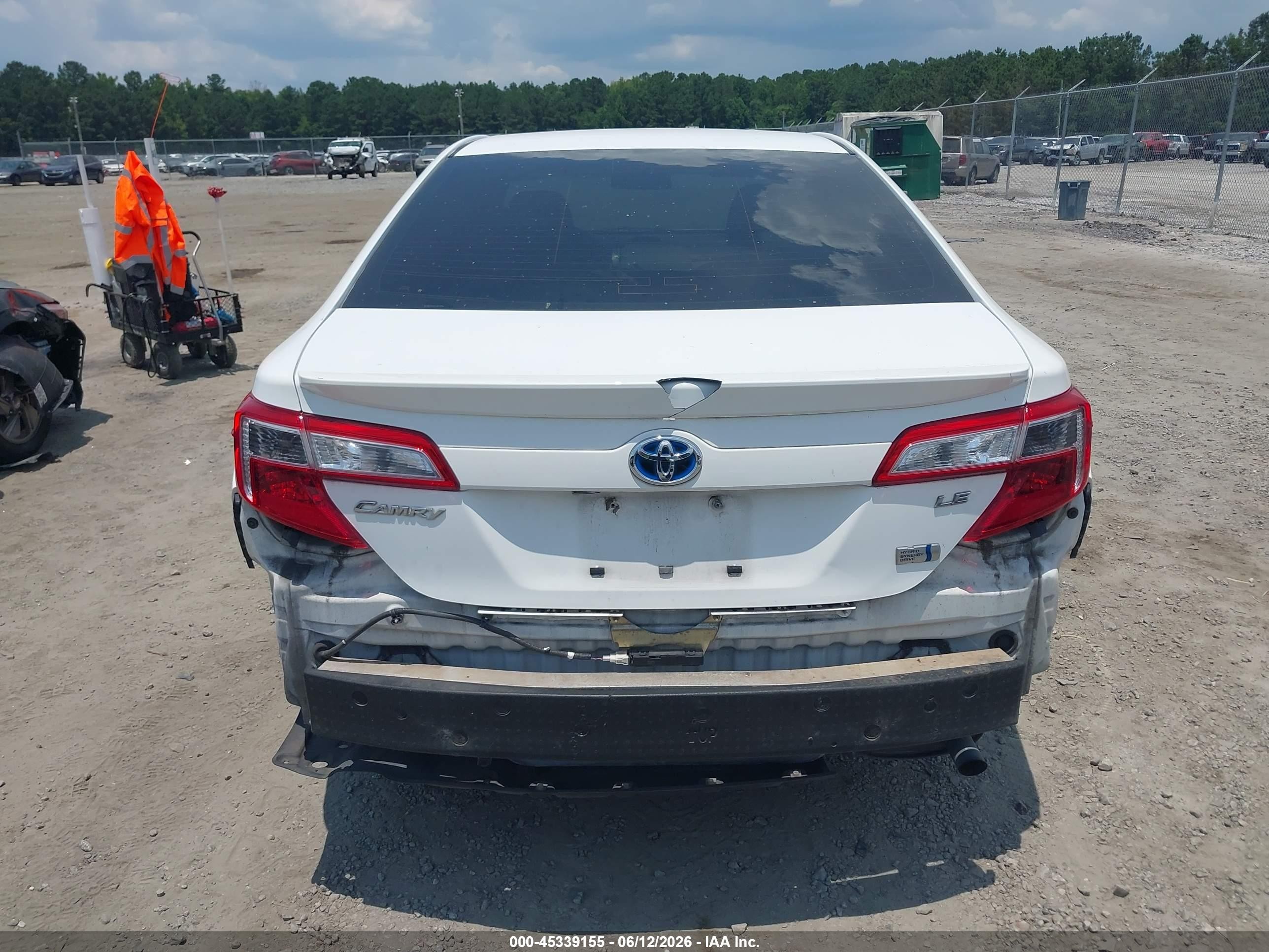2012 Toyota Camry Hybrid Le White vin: 4T1BD1FK3CU035894