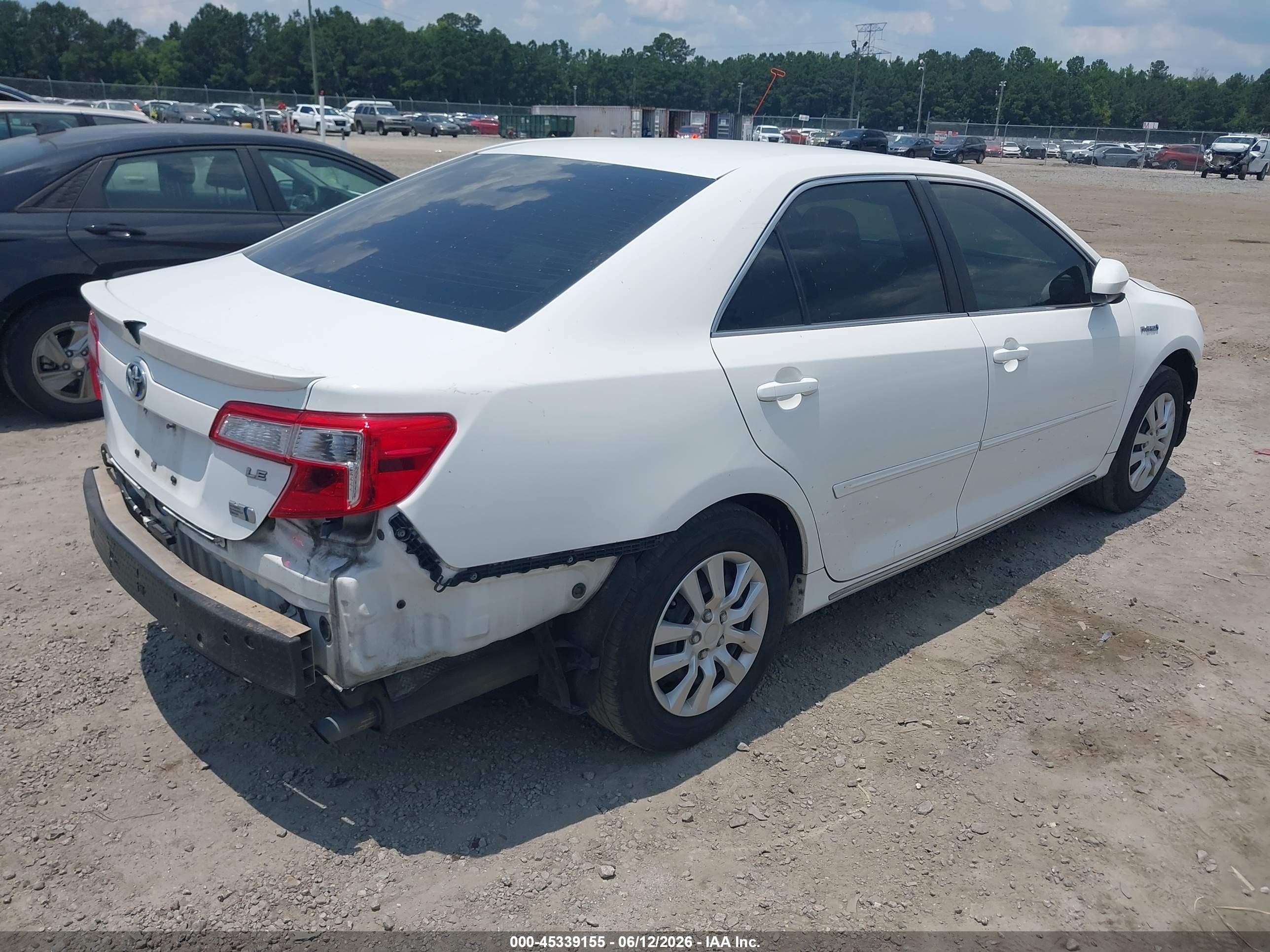 2012 Toyota Camry Hybrid Le White vin: 4T1BD1FK3CU035894