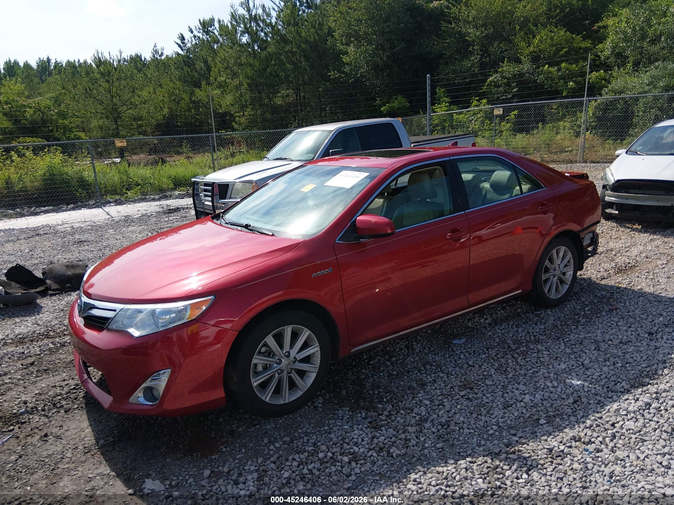 2012 Toyota Camry Hybrid Xle Red vin: 4T1BD1FK3CU043526